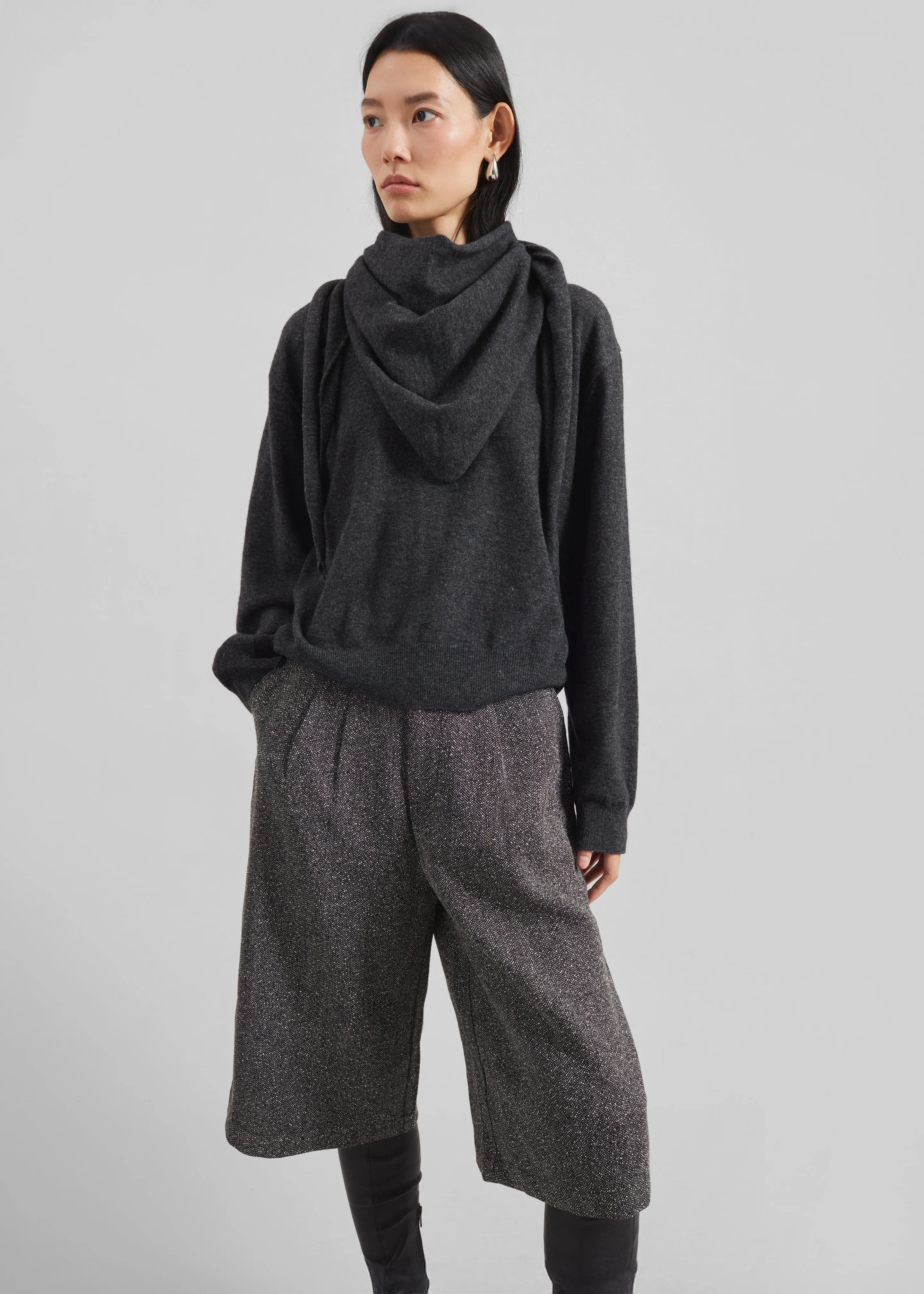 Vermont Scarf Sweater - Charcoal sold by Frankie Shop product image thumbnail 4