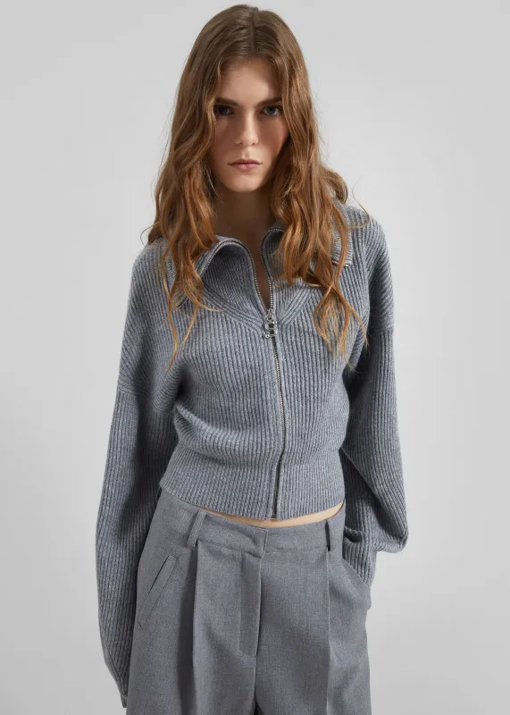 Sportmax Calipso Cashmere - Blend Cardigan - Medium Grey sold by Frankie Shop