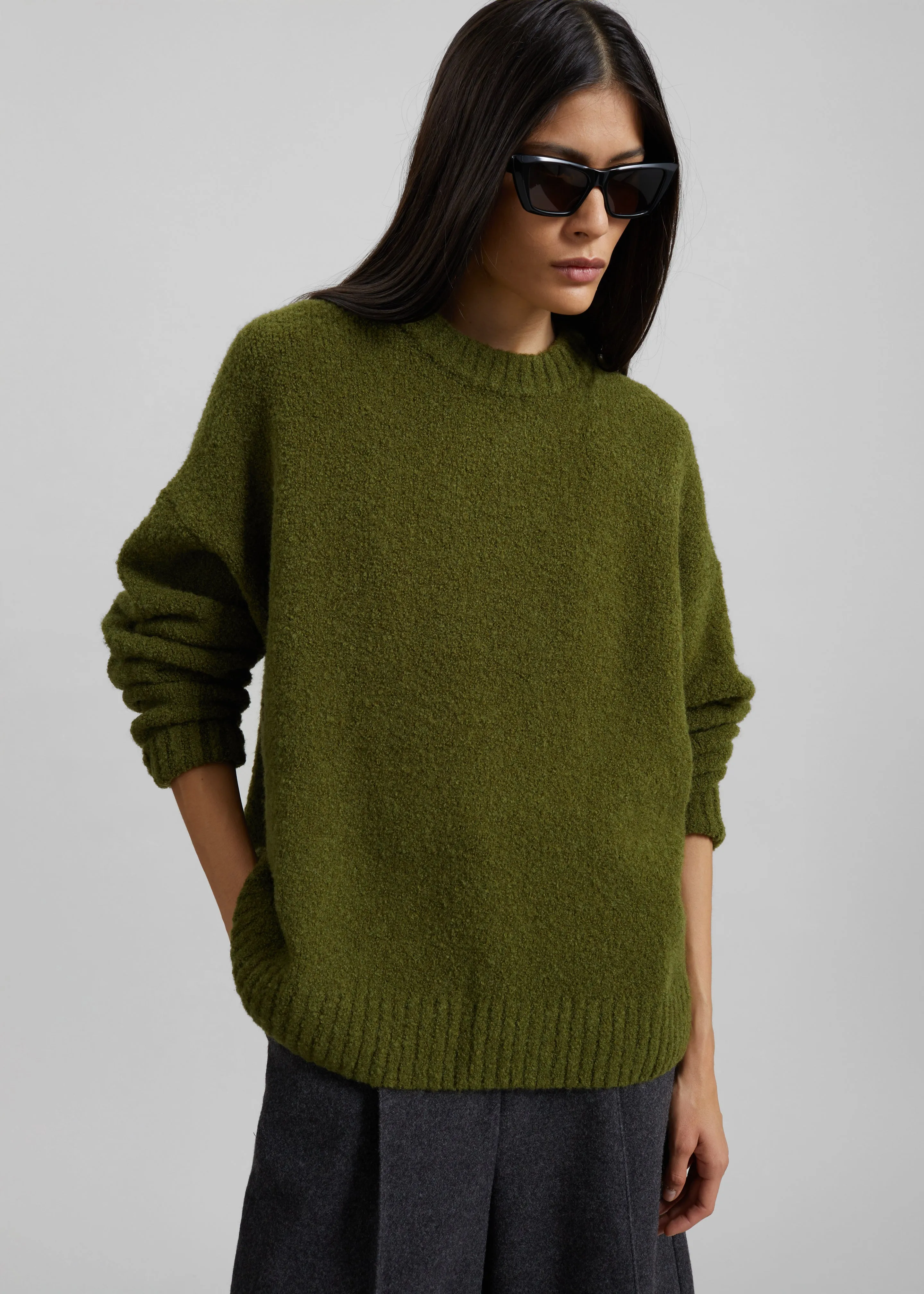 Amish Supplies Bouclè Knit Sweater - Acid Green sold by Frankie Shop product image thumbnail 2