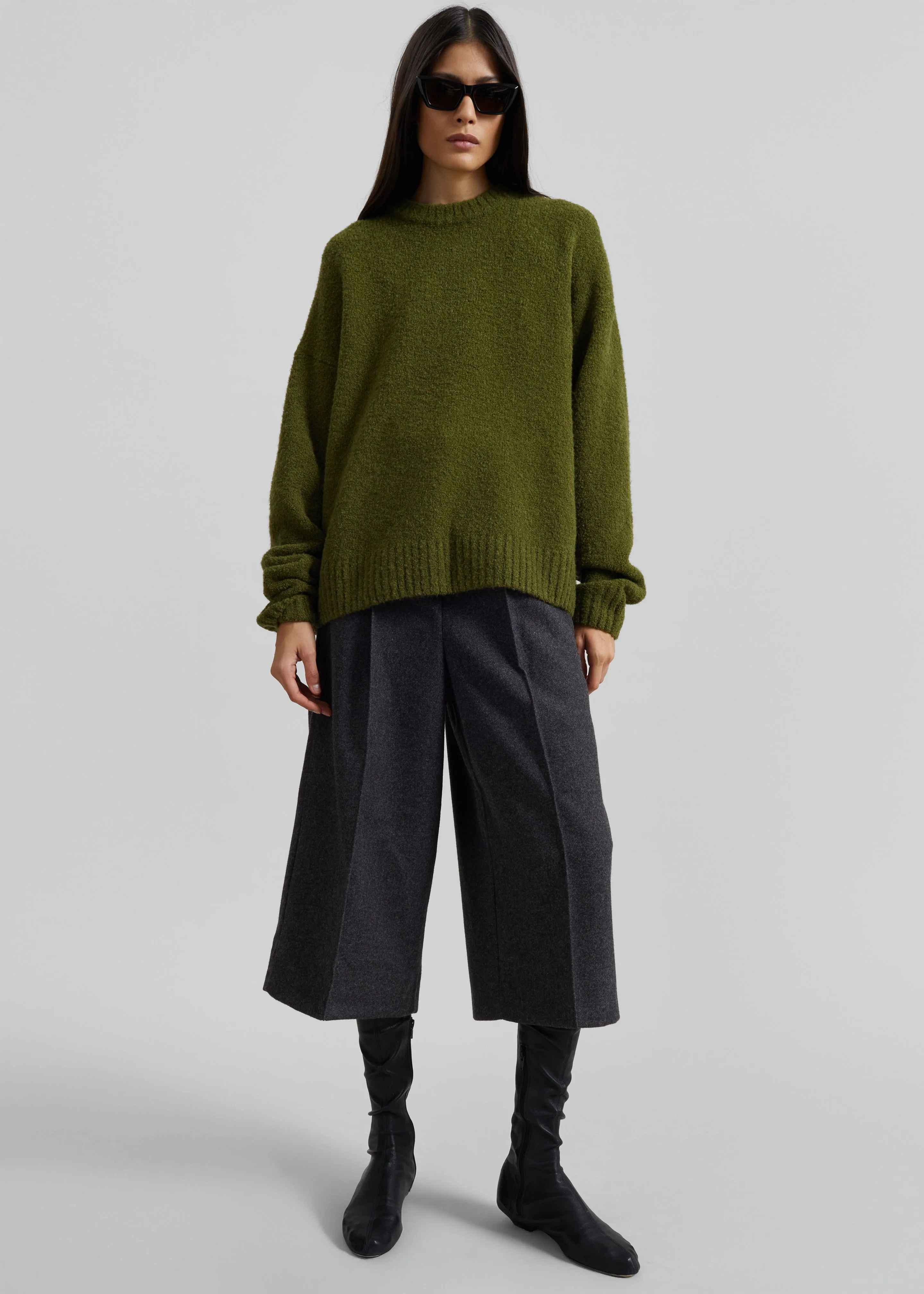 Amish Supplies Bouclè Knit Sweater - Acid Green sold by Frankie Shop product image thumbnail 5
