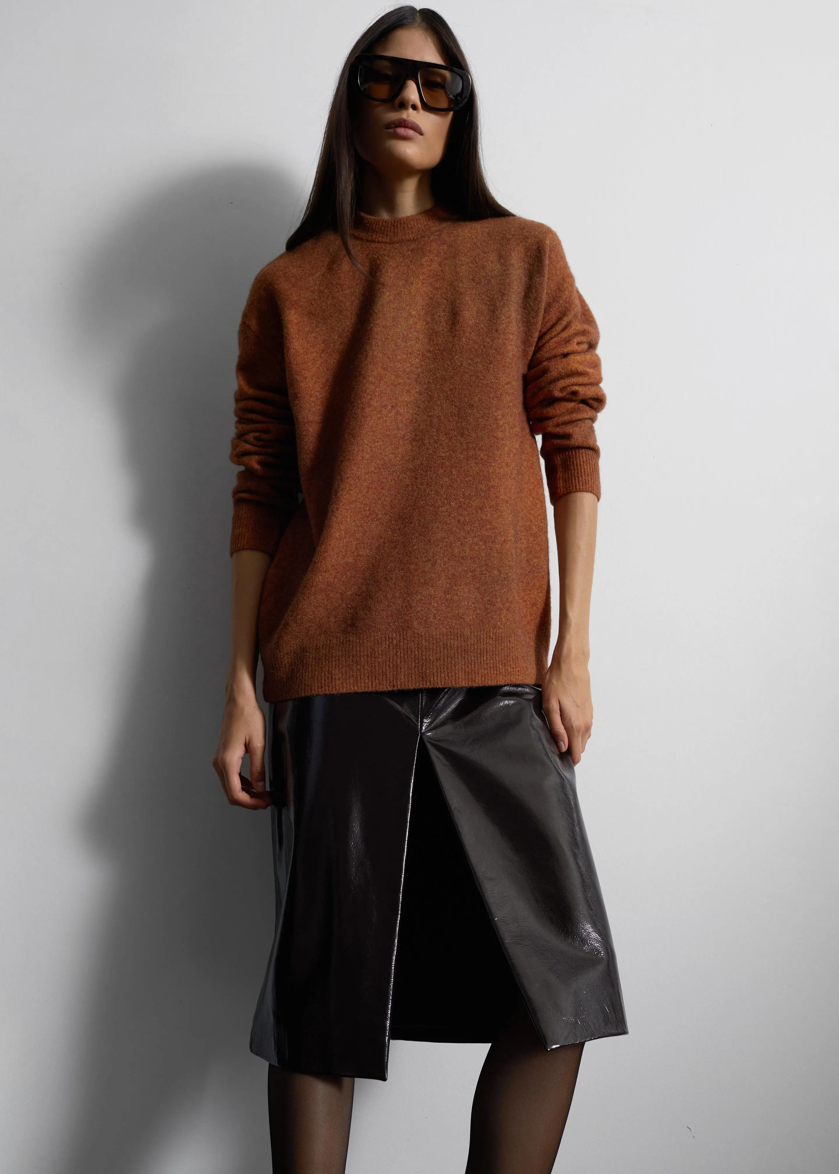 Amish Supplies Oversized Crewneck Sweater - Brown sold by Frankie Shop product image thumbnail 2