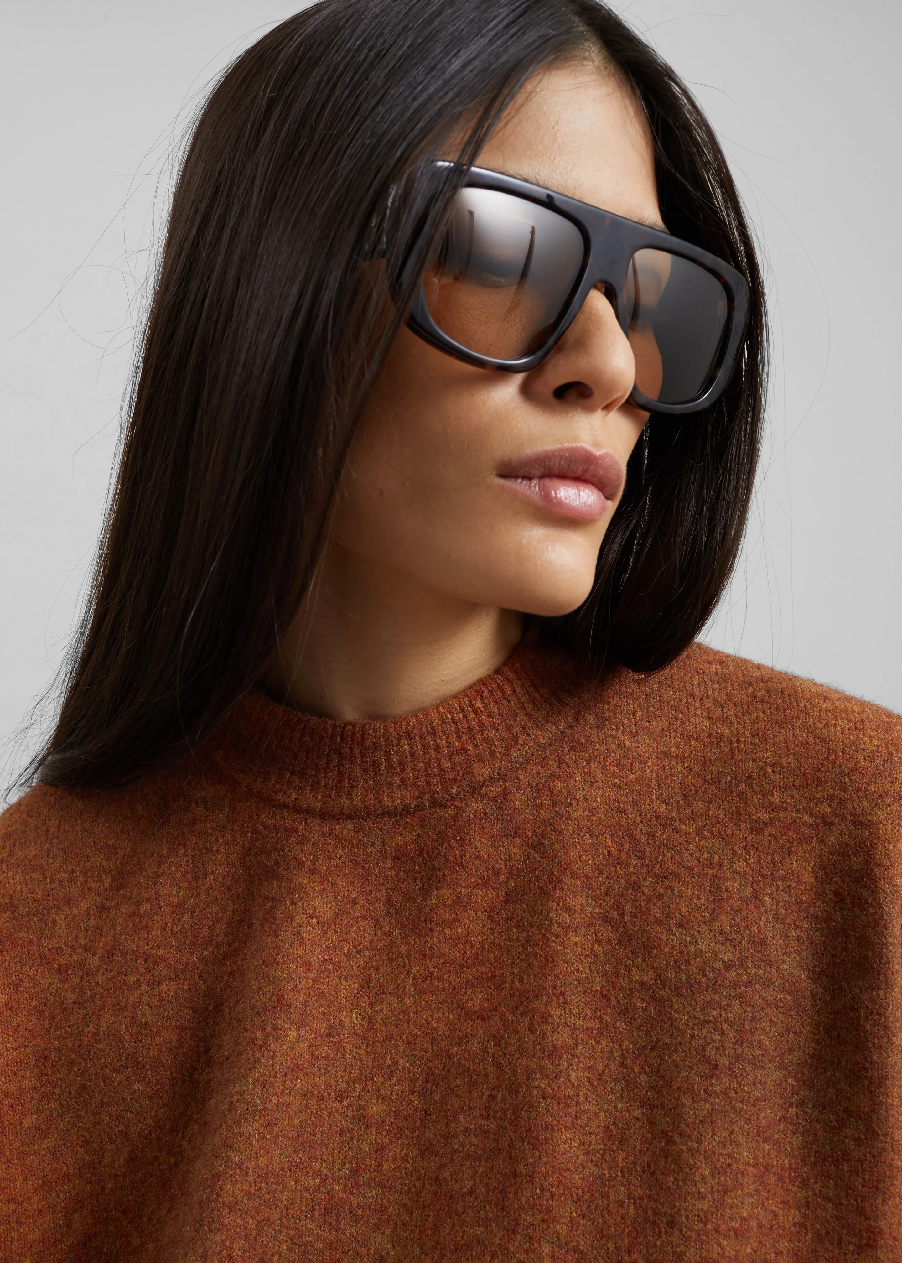 Amish Supplies Oversized Crewneck Sweater - Brown sold by Frankie Shop product image thumbnail 4