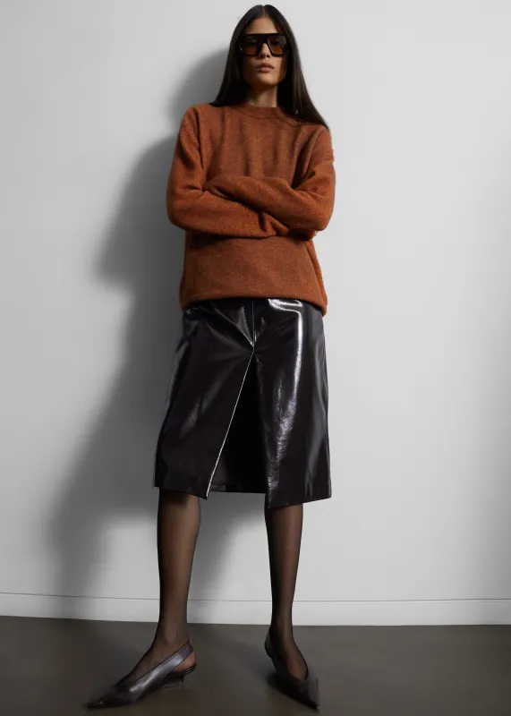 Amish Supplies Oversized Crewneck Sweater - Brown made by Frankie Shop