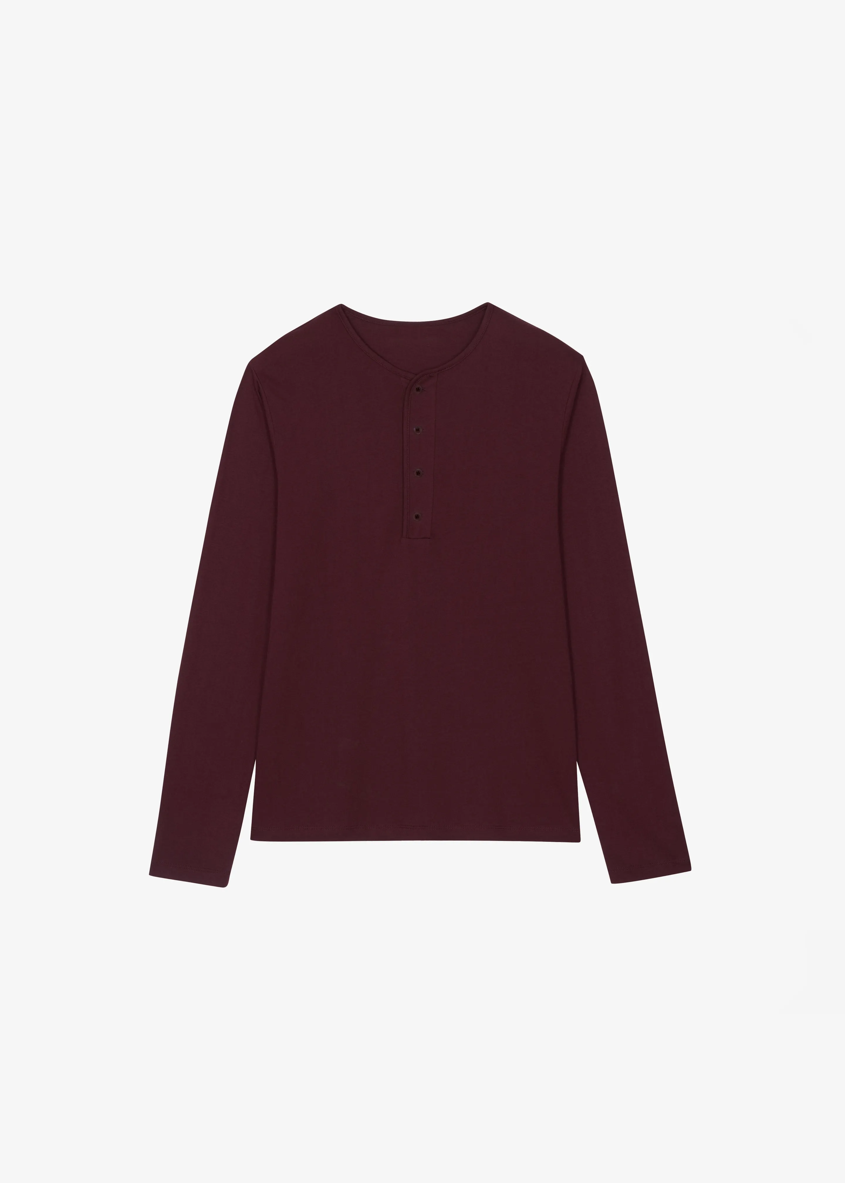 Whitby Modal-Blend Henley T-Shirt - Burgundy sold by Frankie Shop product image thumbnail 5