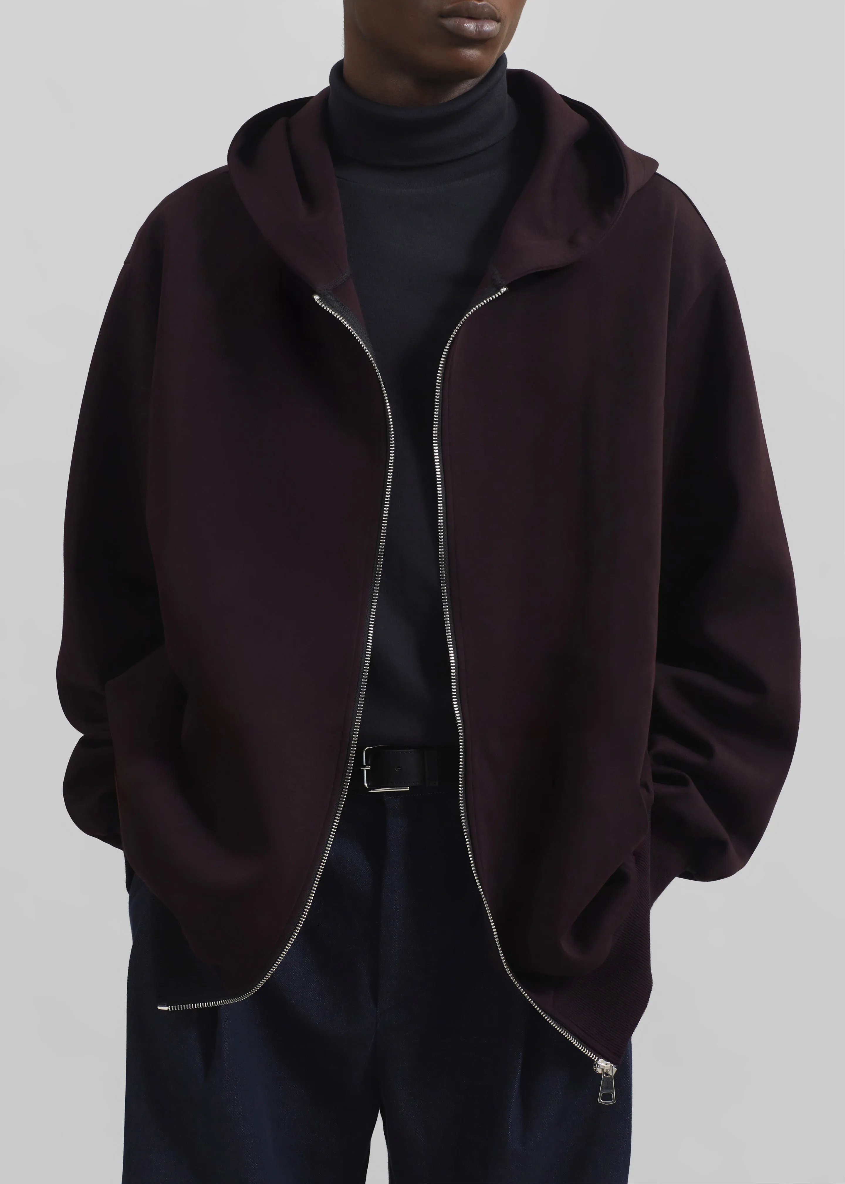 Decker Zip-Up Hoodie - Dark Plum sold by Frankie Shop product image thumbnail 3