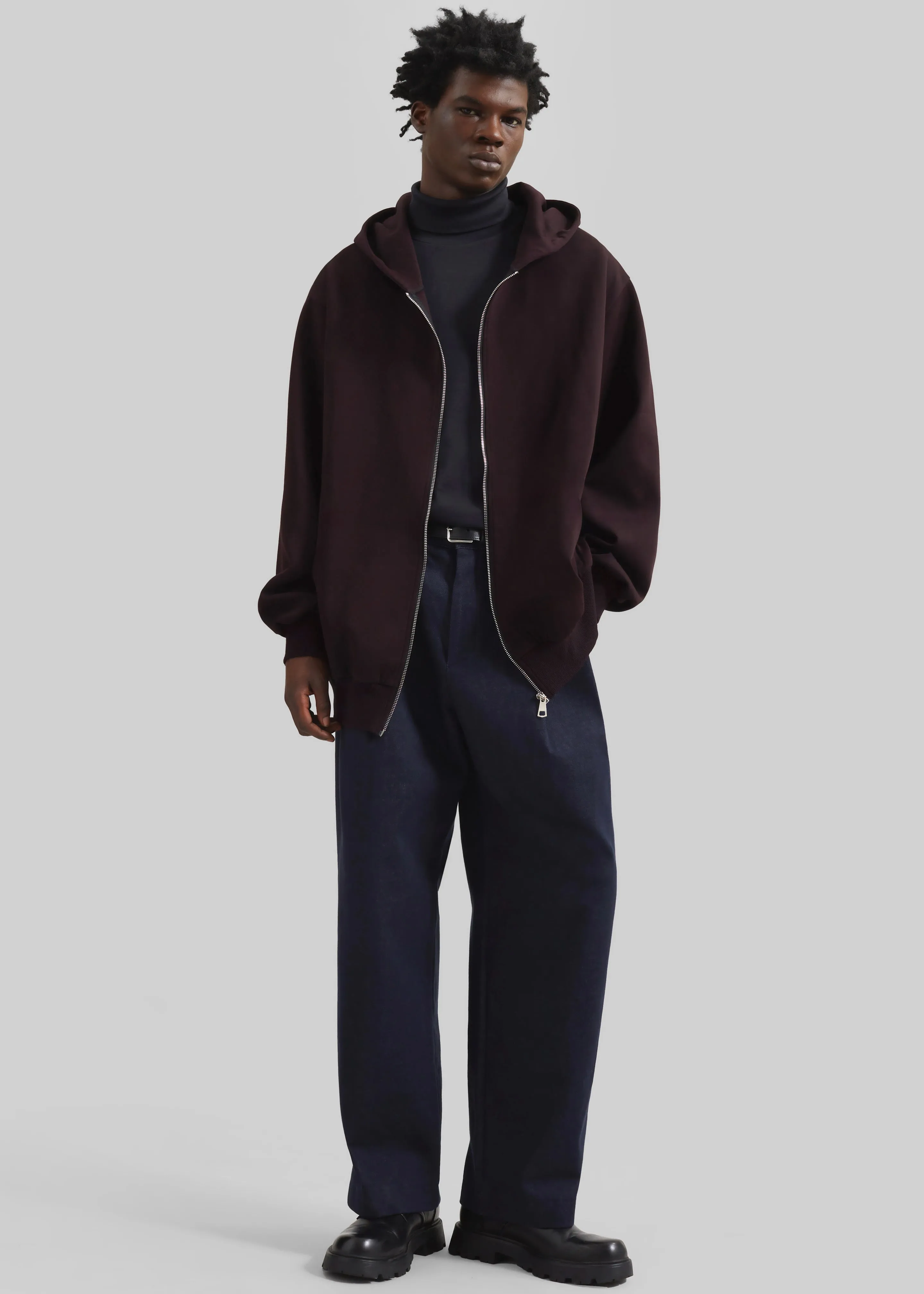 Decker Zip-Up Hoodie - Dark Plum sold by Frankie Shop product image thumbnail 2