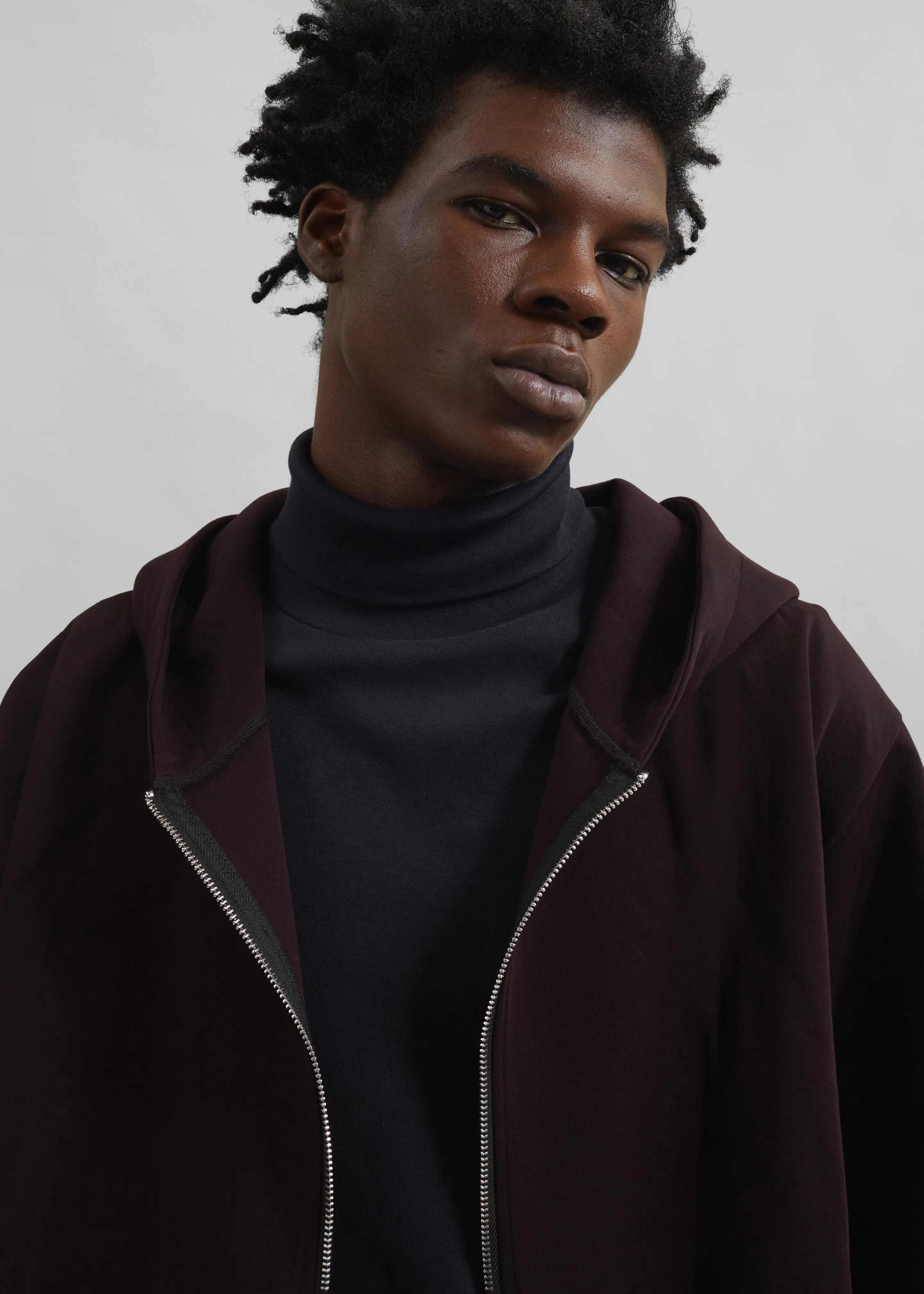 Decker Zip-Up Hoodie - Dark Plum sold by Frankie Shop product image thumbnail 5