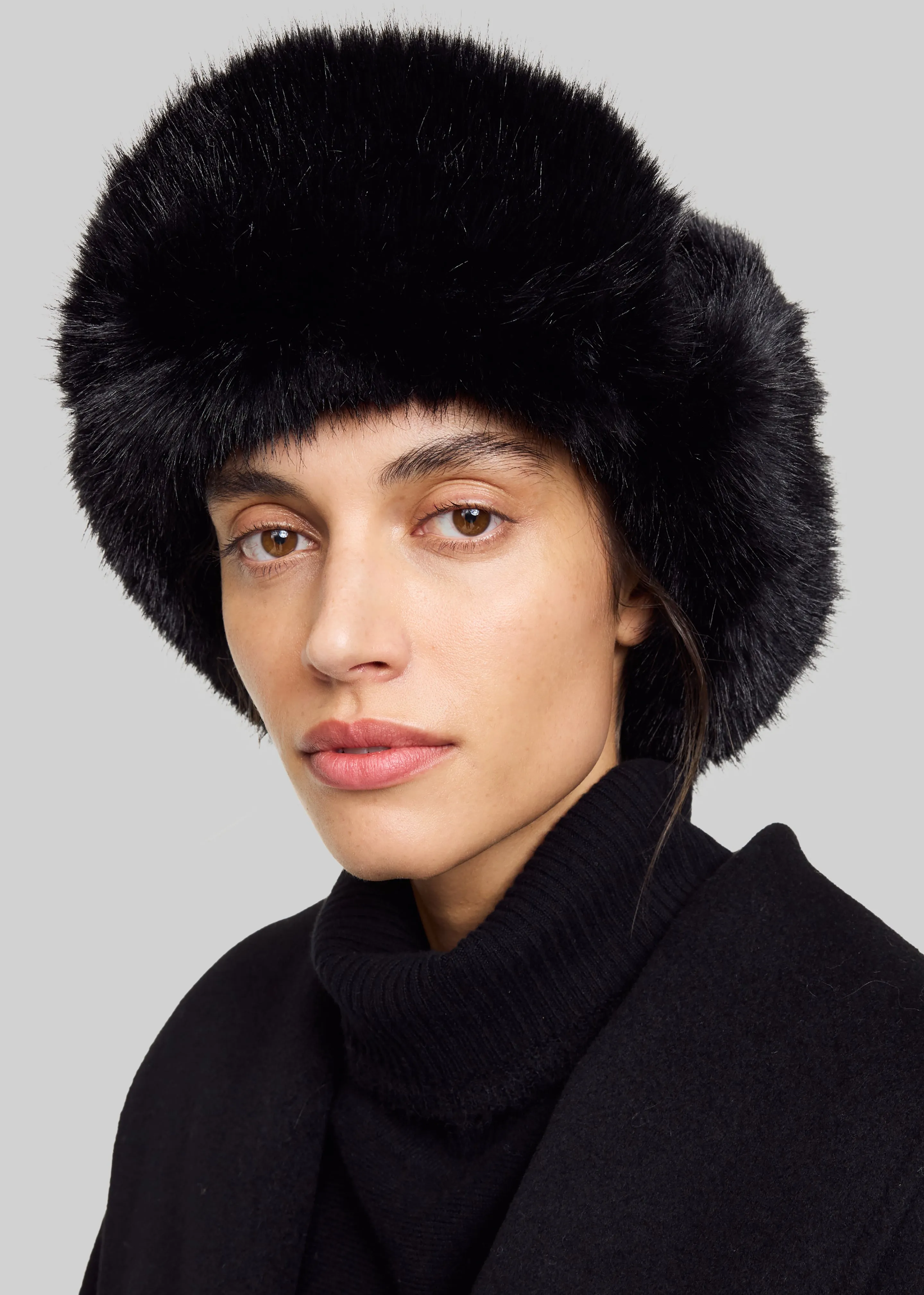 By Malene Birger Rolla Faux Fur Hat - Black sold by Frankie Shop