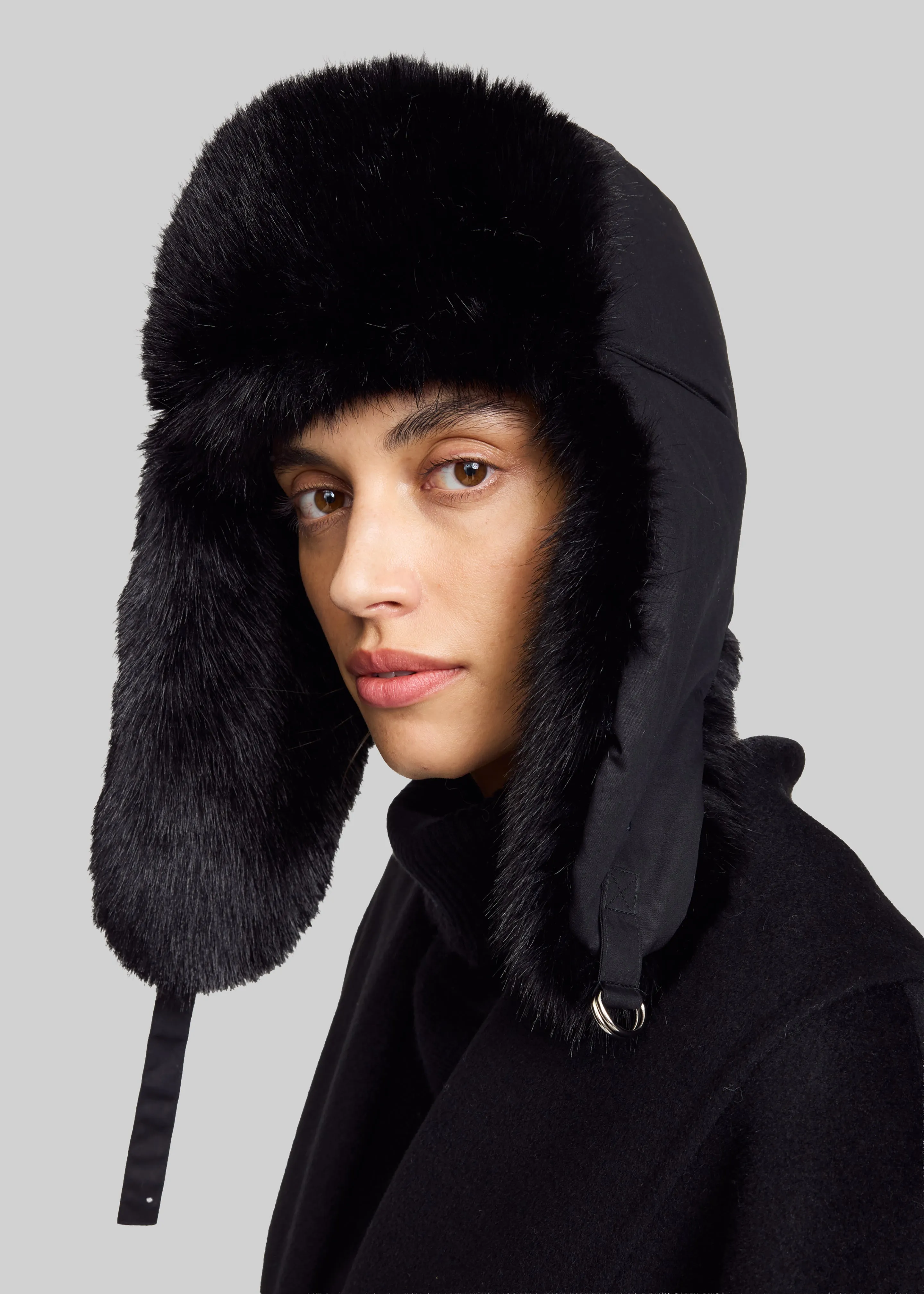 By Malene Birger Rolla Faux Fur Hat - Black sold by Frankie Shop product image thumbnail 3