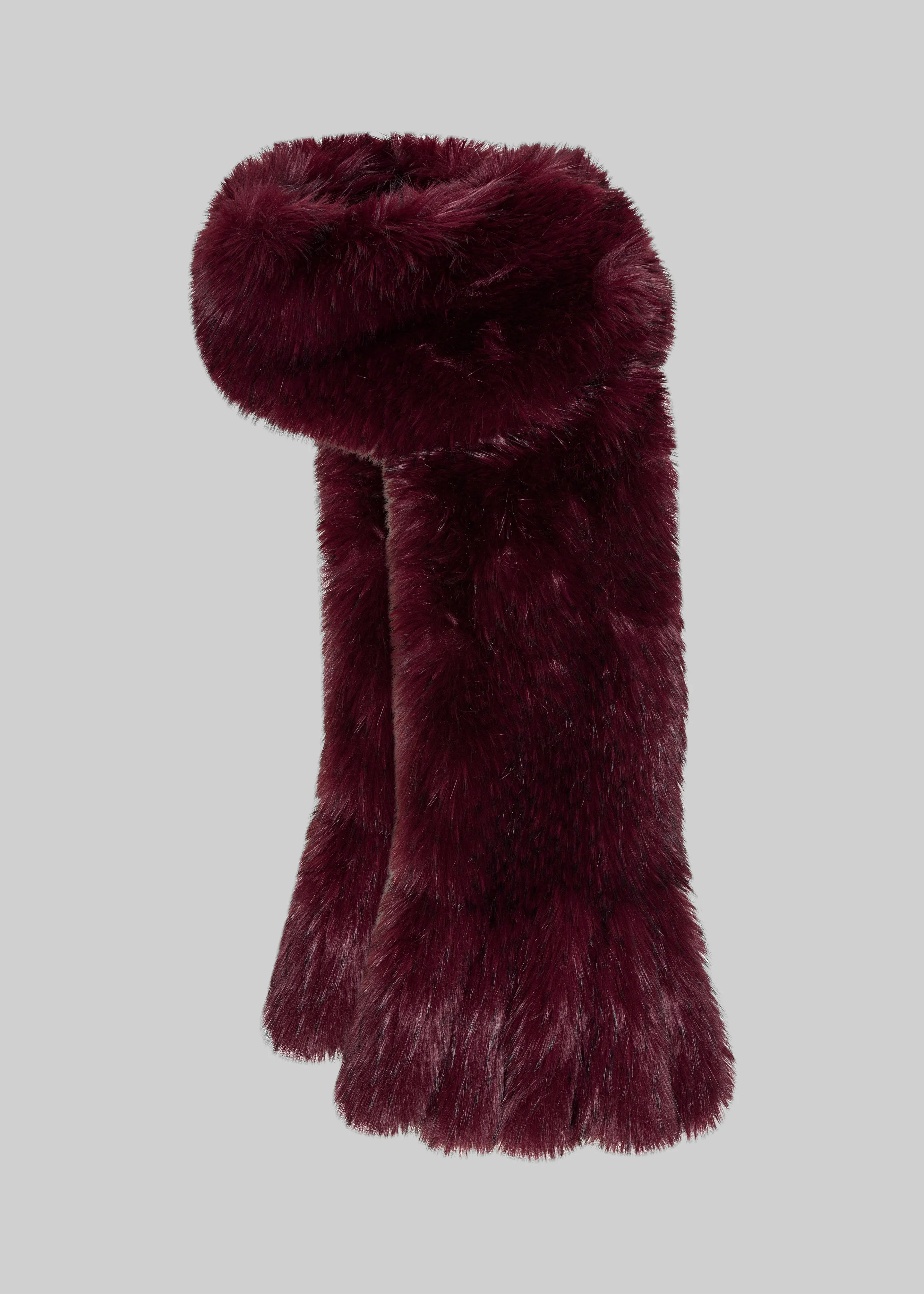 Rotate Faux Fur Scarf - Zinfandel sold by Frankie Shop product image thumbnail 3