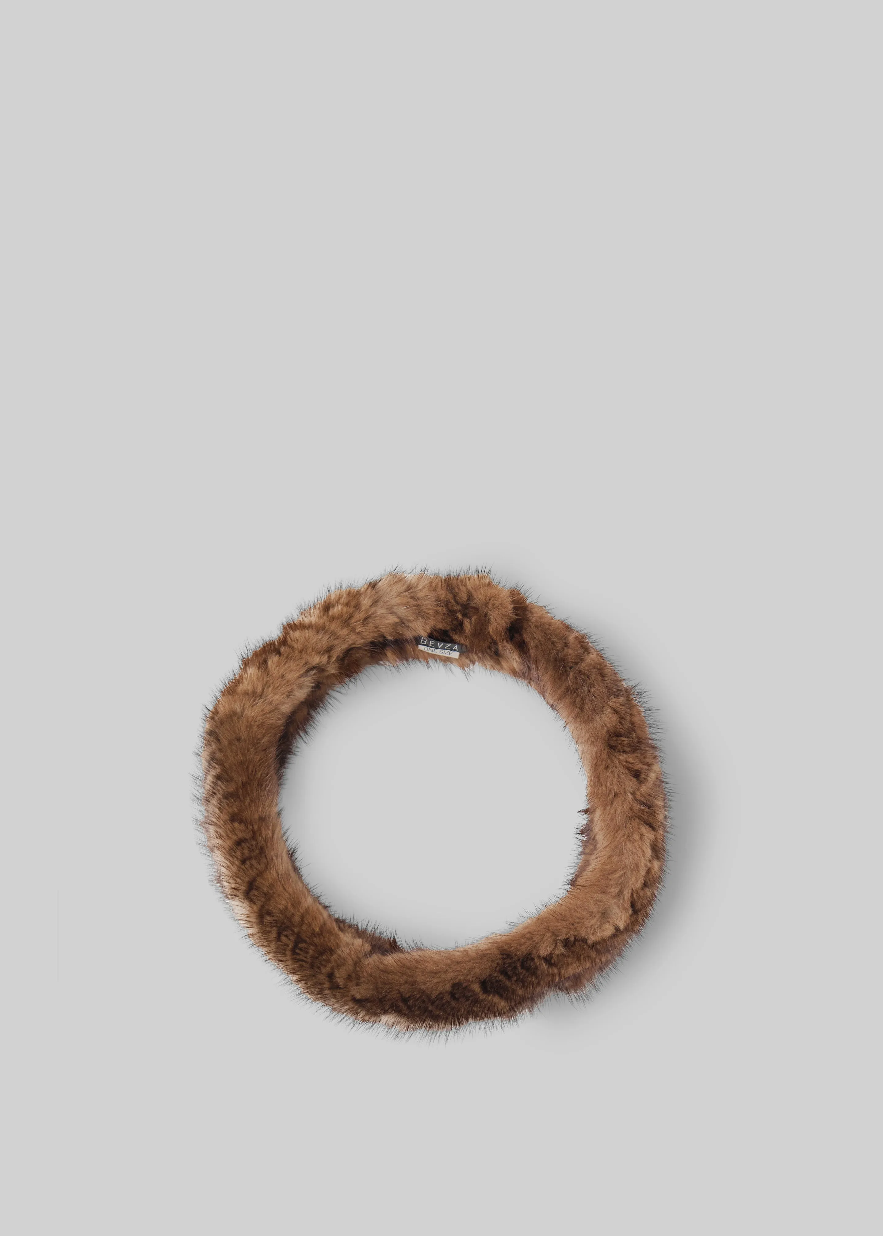 Bevza Mink Kosa Headband - Brown sold by Frankie Shop product image thumbnail 3