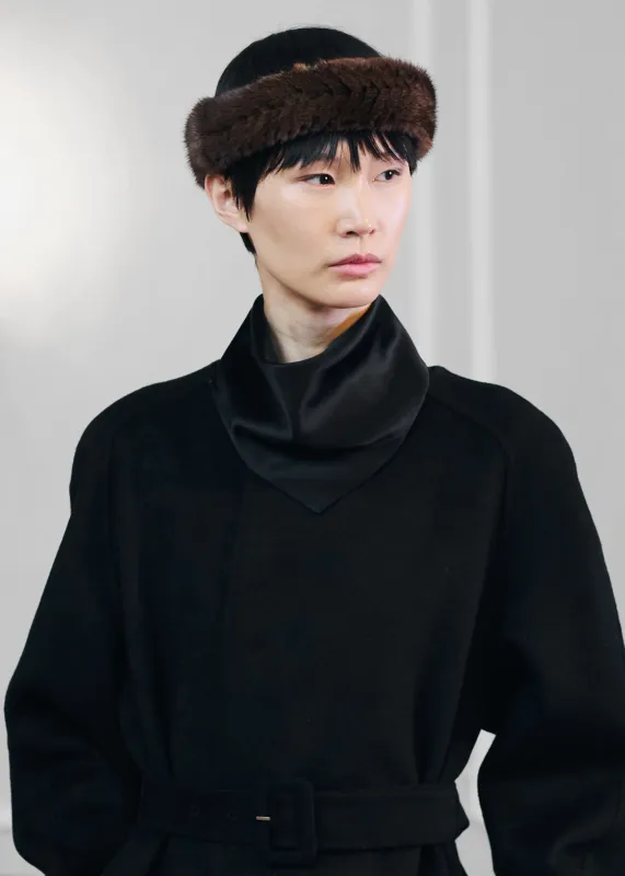 Bevza Mink Kosa Headband - Brown sold by Frankie Shop