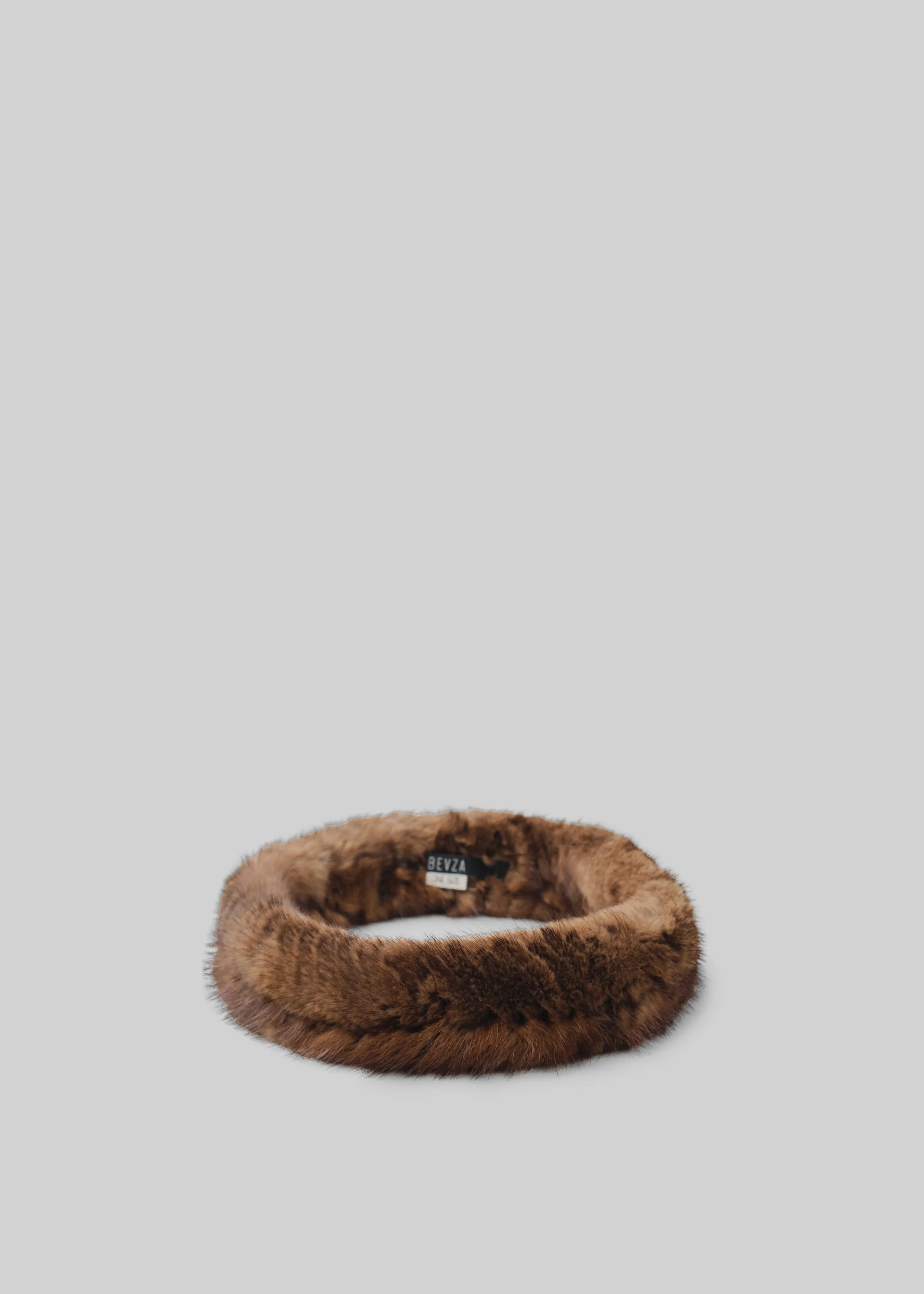 Bevza Mink Kosa Headband - Brown sold by Frankie Shop product image thumbnail 2