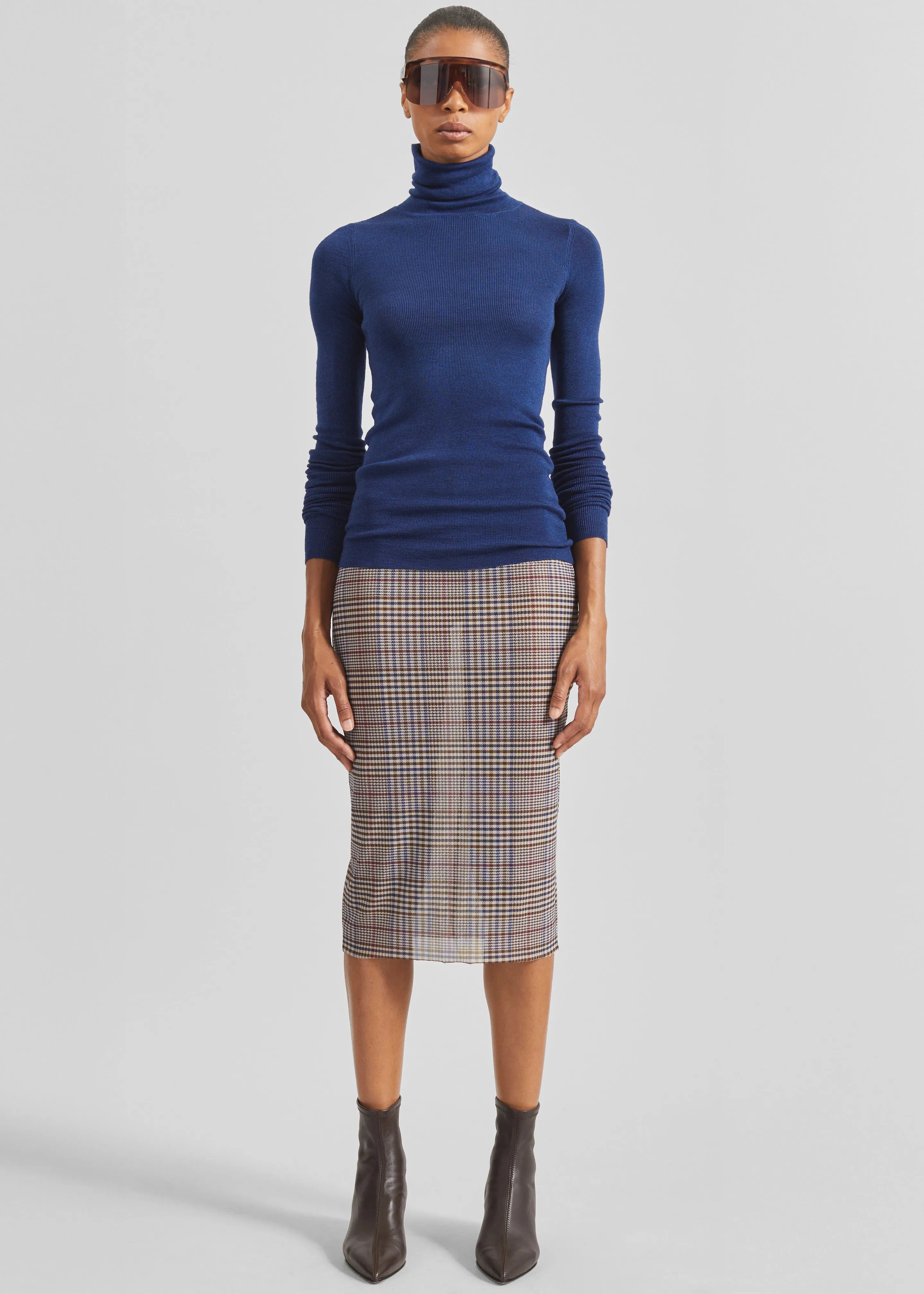 Utica Thin Turtleneck Sweater - Blue sold by Frankie Shop product image thumbnail 5