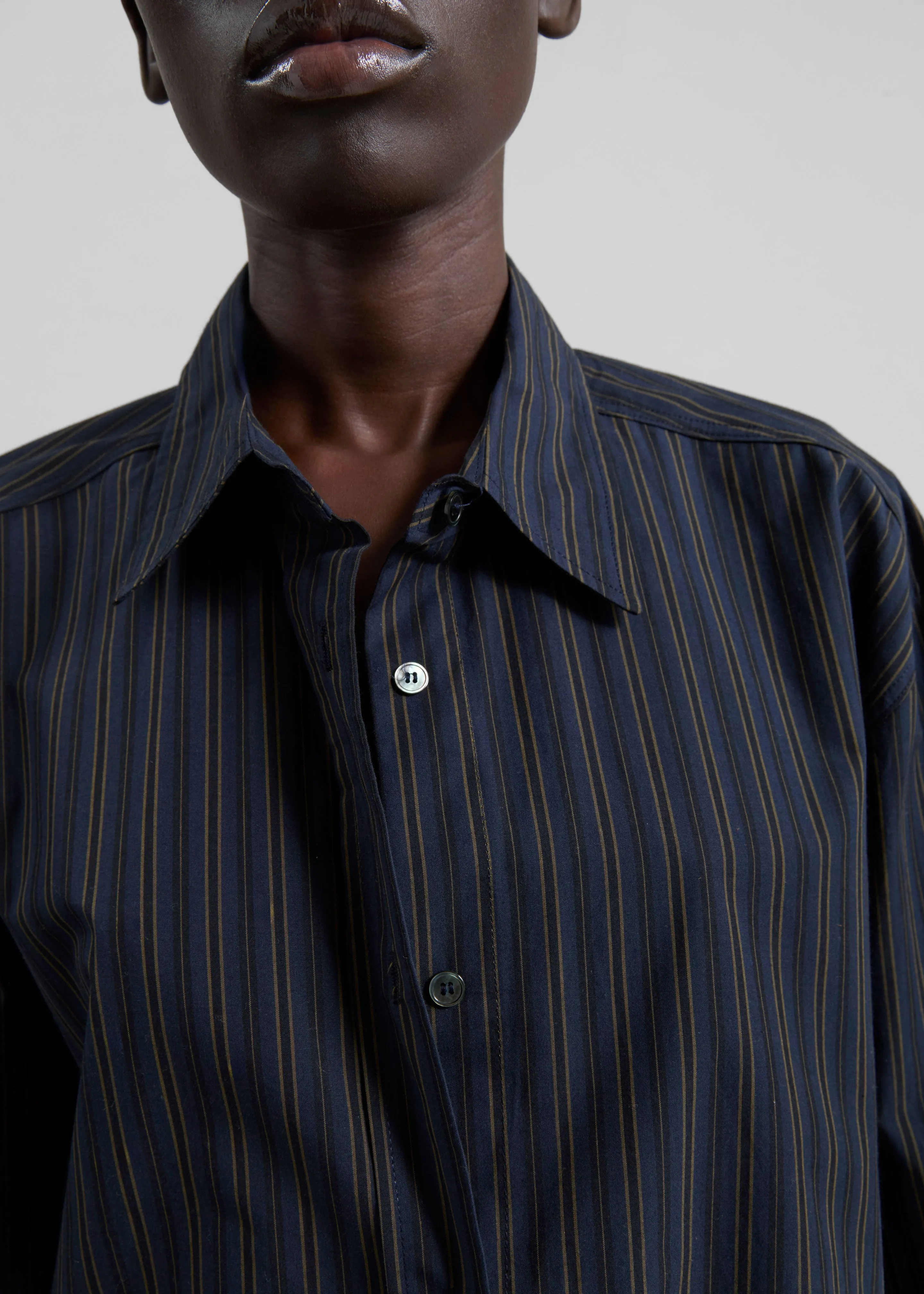 Toulon Shirt - Navy/Black Stripe sold by Frankie Shop product image thumbnail 3