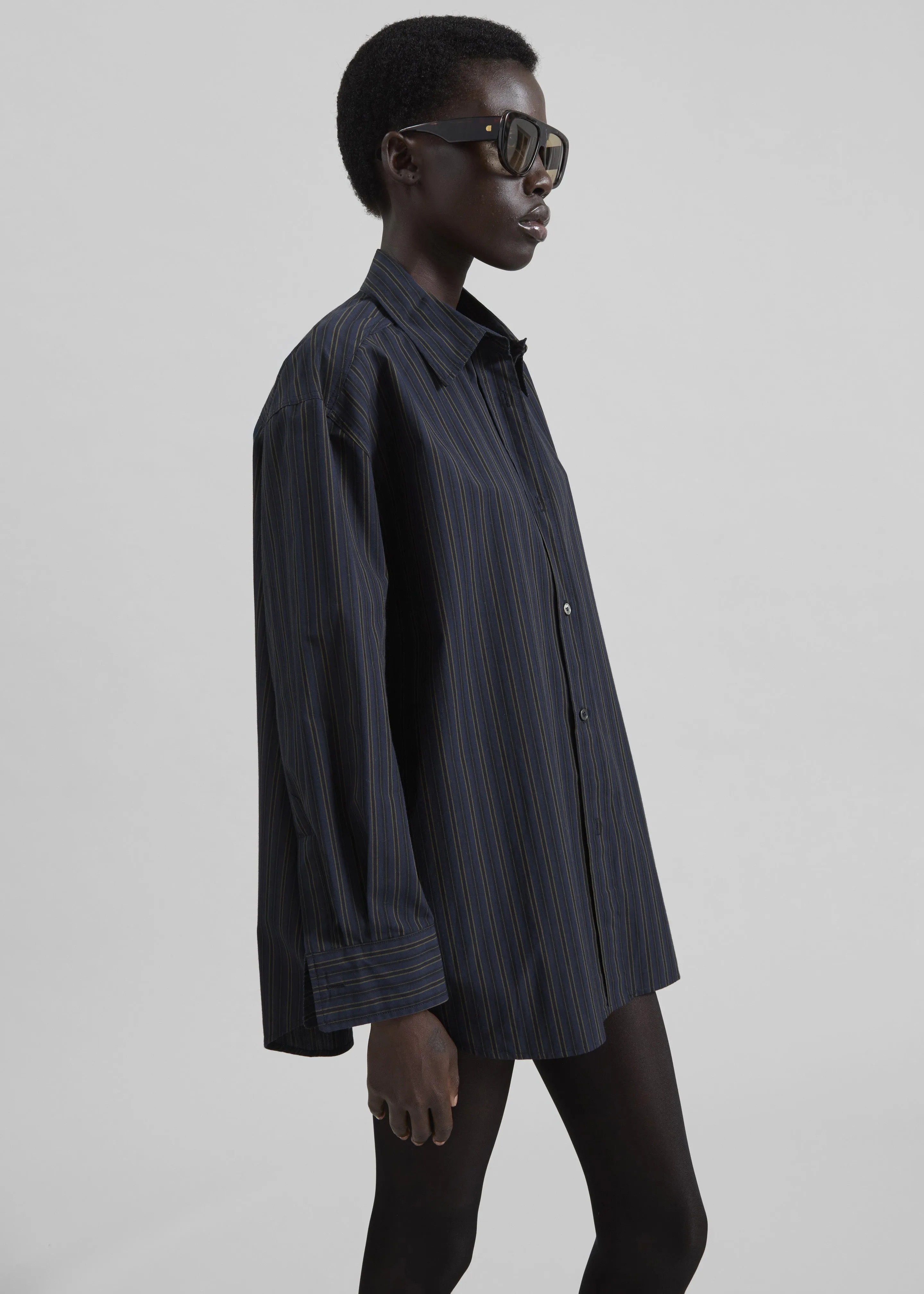 Toulon Shirt - Navy/Black Stripe sold by Frankie Shop product image thumbnail 2