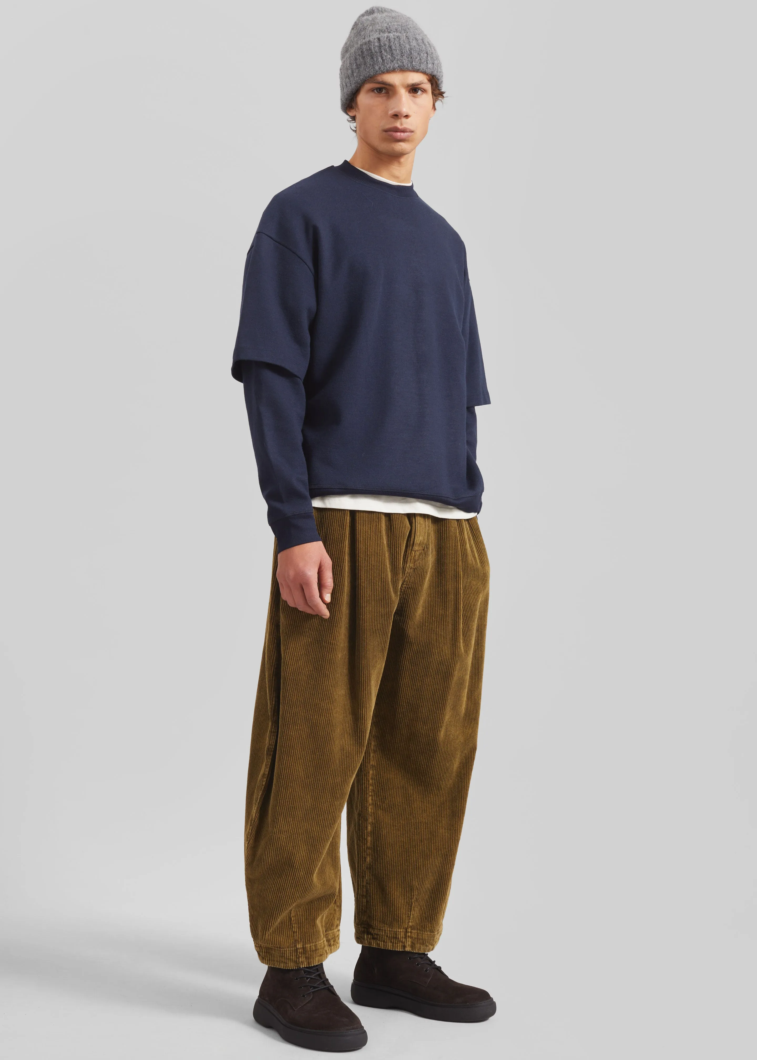 Telfer Corduroy Balloon Pants - Dark Olive sold by Frankie Shop