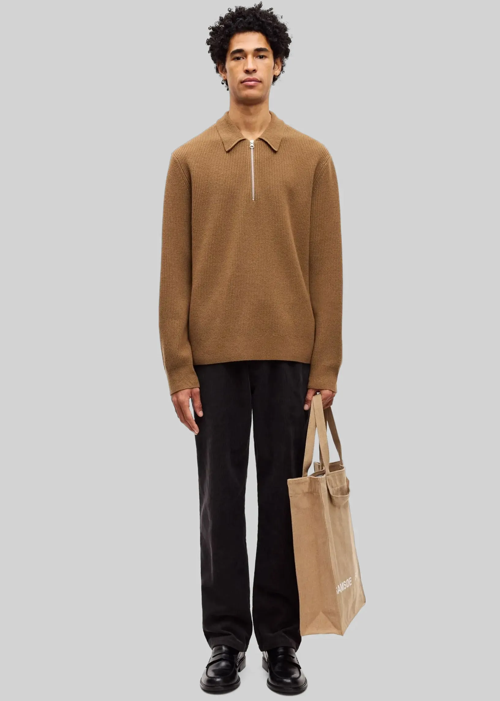 Samsøe Samsøe Saisaks Hz Polo - Otter sold by Frankie Shop product image thumbnail 3