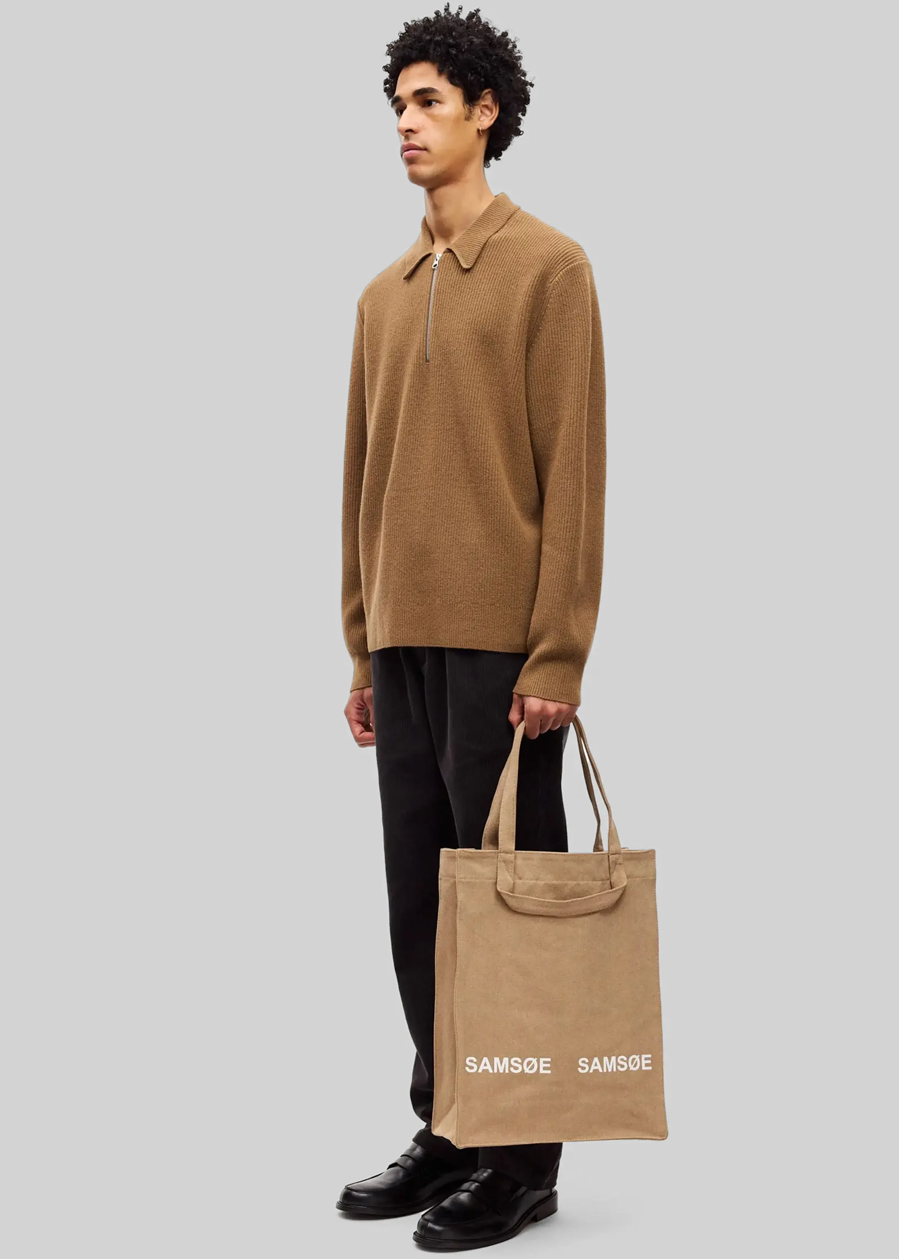 Samsøe Samsøe Saisaks Hz Polo - Otter sold by Frankie Shop product image thumbnail 4