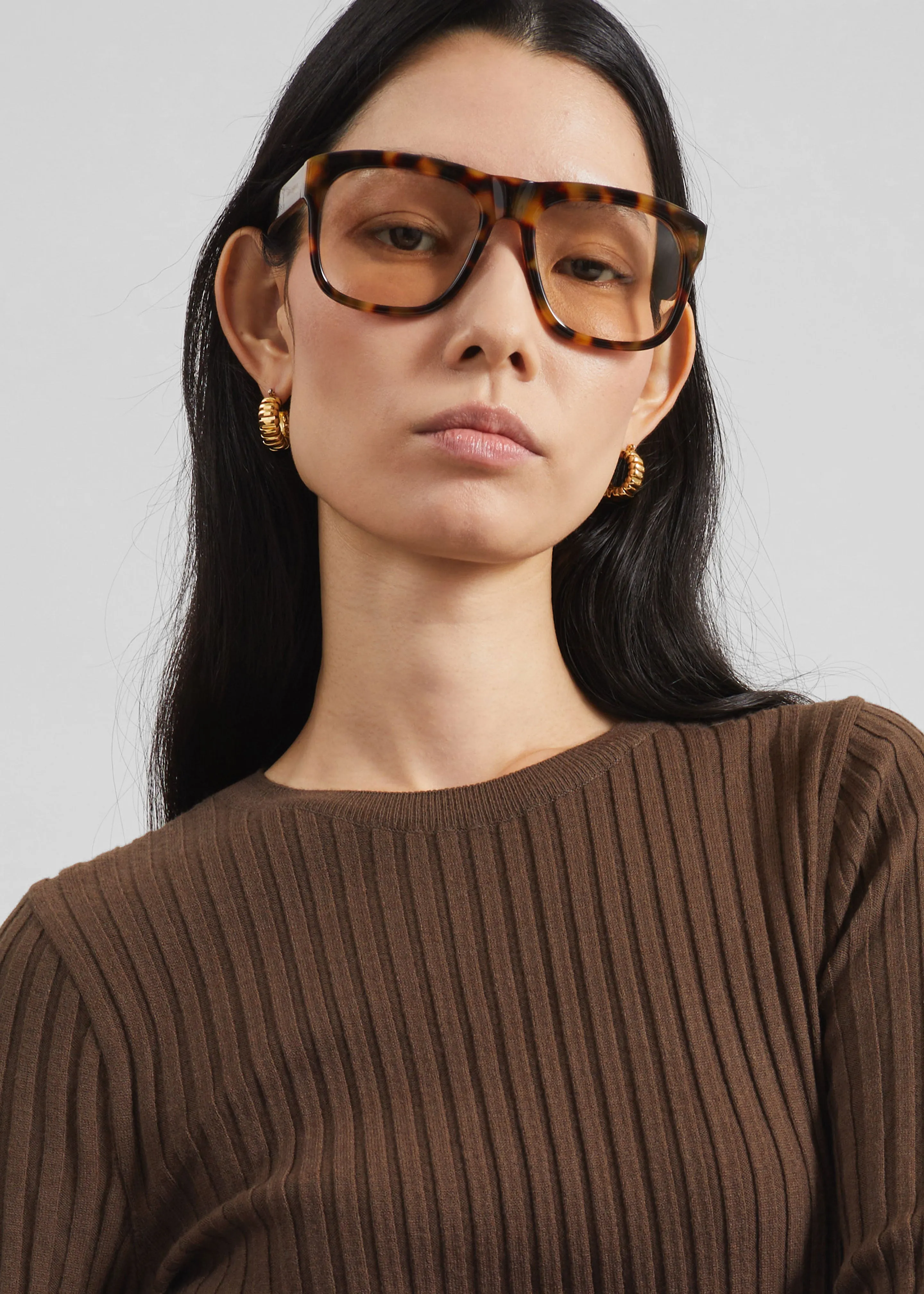 Ruan Ribbed Knit Top - Brown sold by Frankie Shop product image thumbnail 3