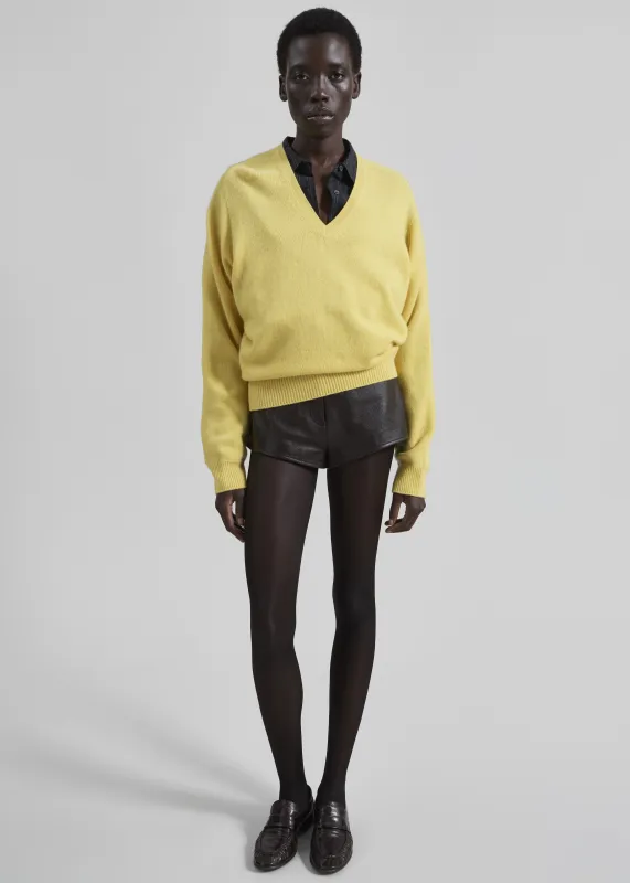 Ronse V-Neck Wool Sweater - Yellow sold by Frankie Shop