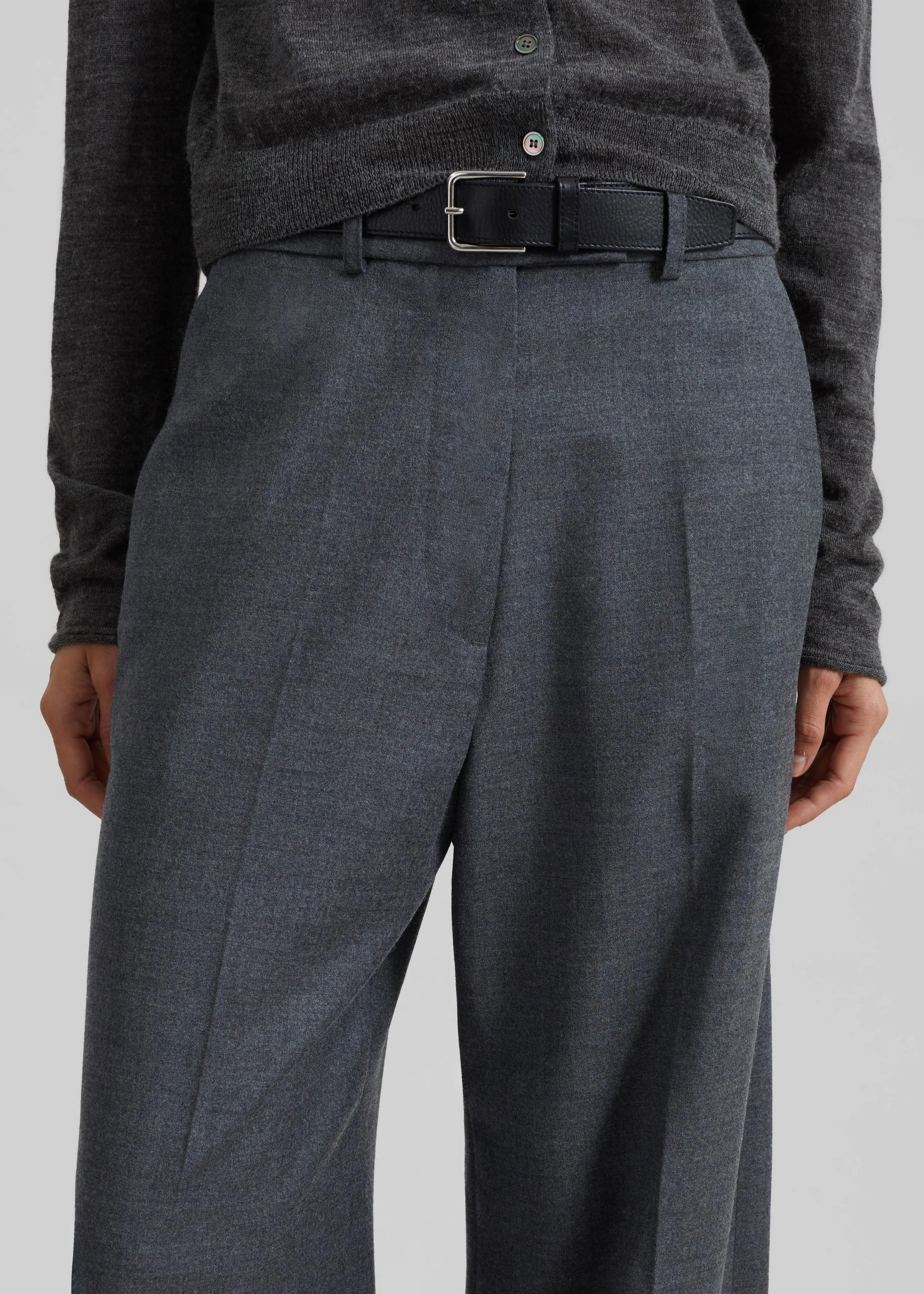 Brickell Flannel Trousers - Grey Melange sold by Frankie Shop product image thumbnail 5