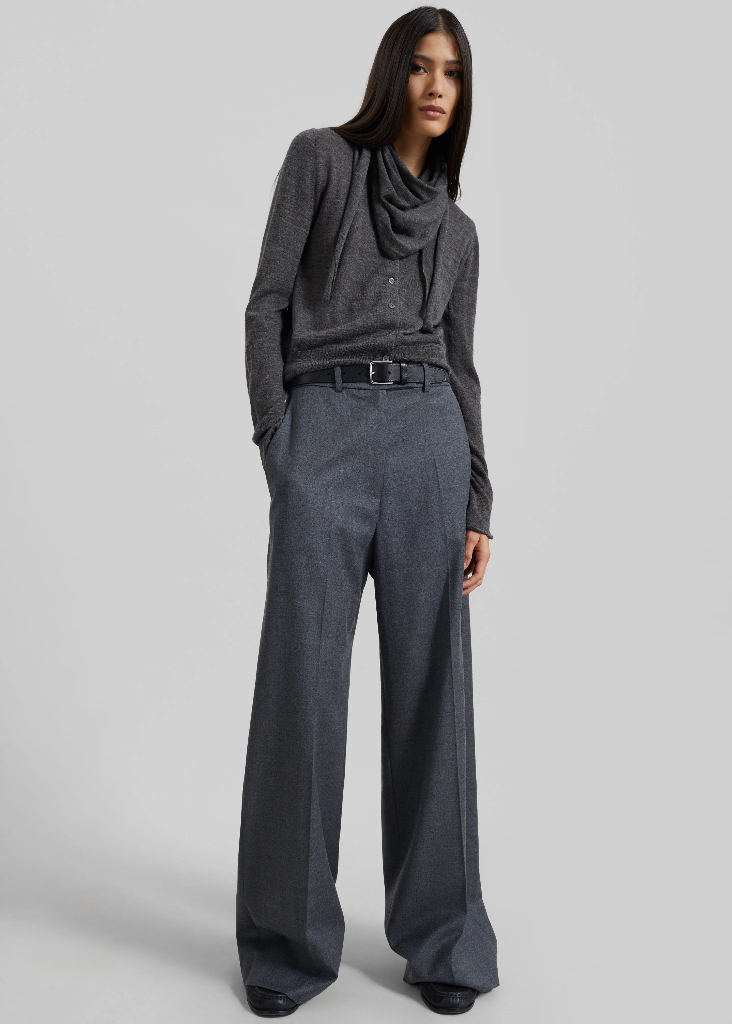 Brickell Flannel Trousers - Grey Melange sold by Frankie Shop product image thumbnail 3