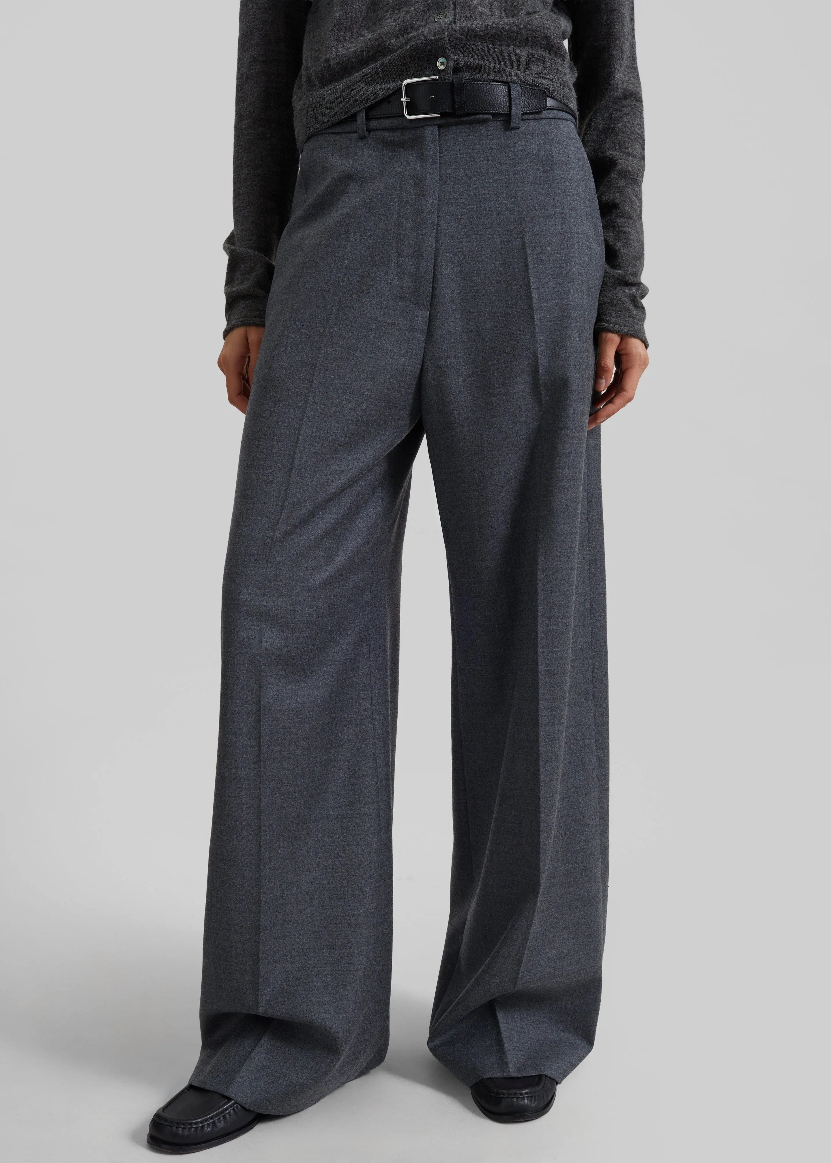 Brickell Flannel Trousers - Grey Melange sold by Frankie Shop product image thumbnail 2