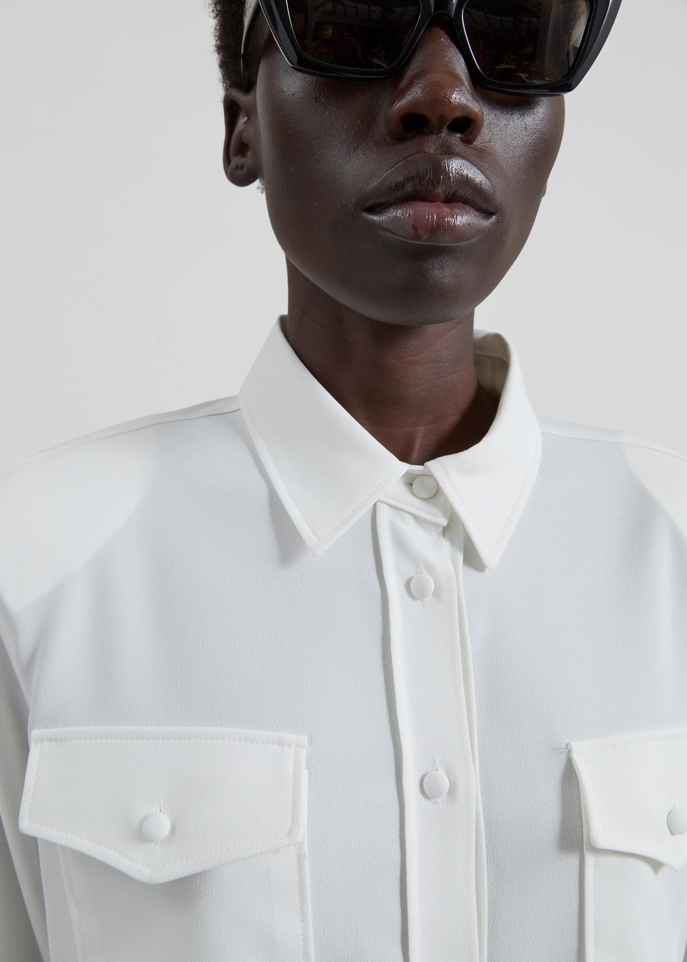 Visen Padded Boxy Shirt - White sold by Frankie Shop product image thumbnail 3