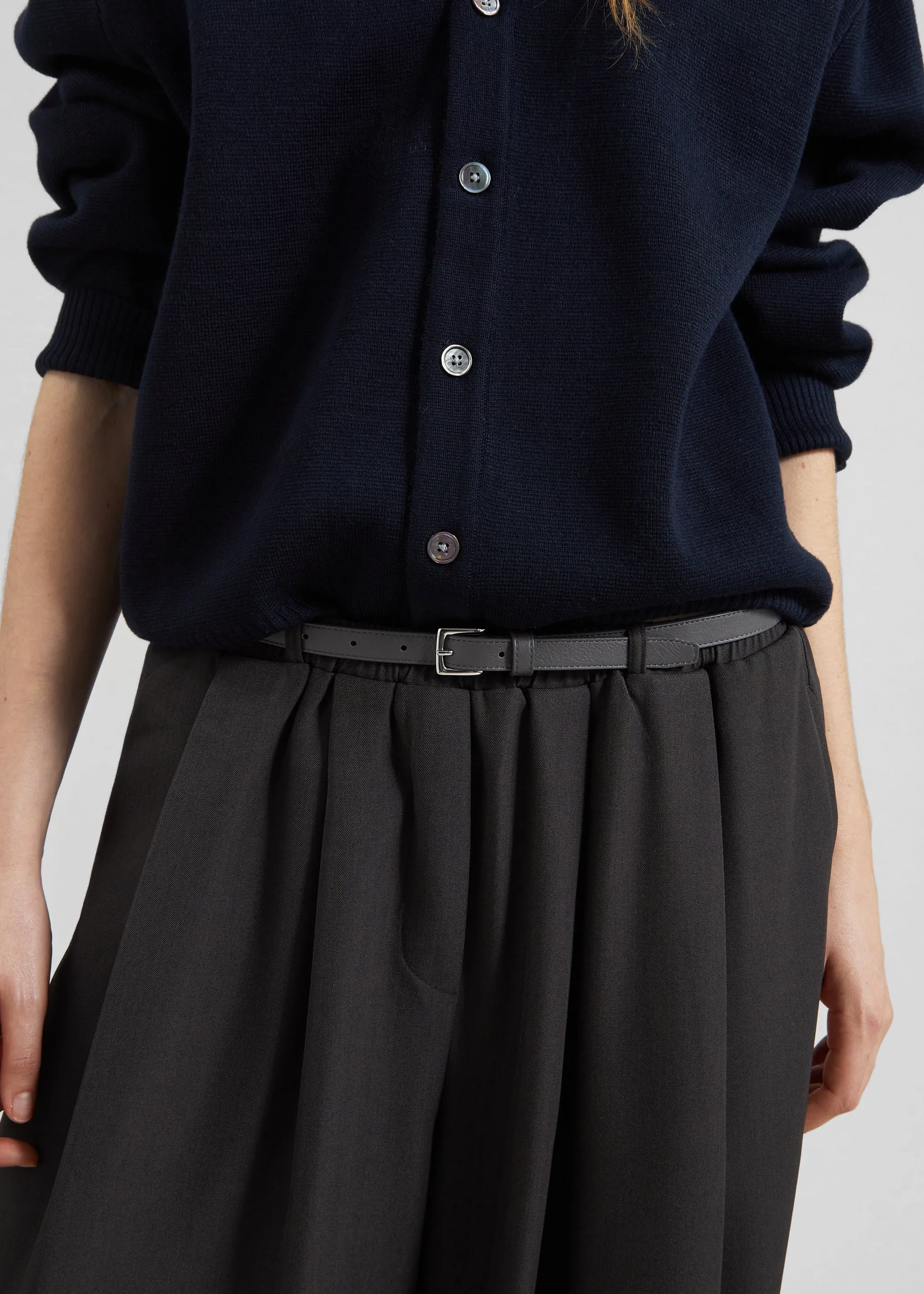 Ramsen Pleated Wide Trousers - Charcoal sold by Frankie Shop product image thumbnail 3