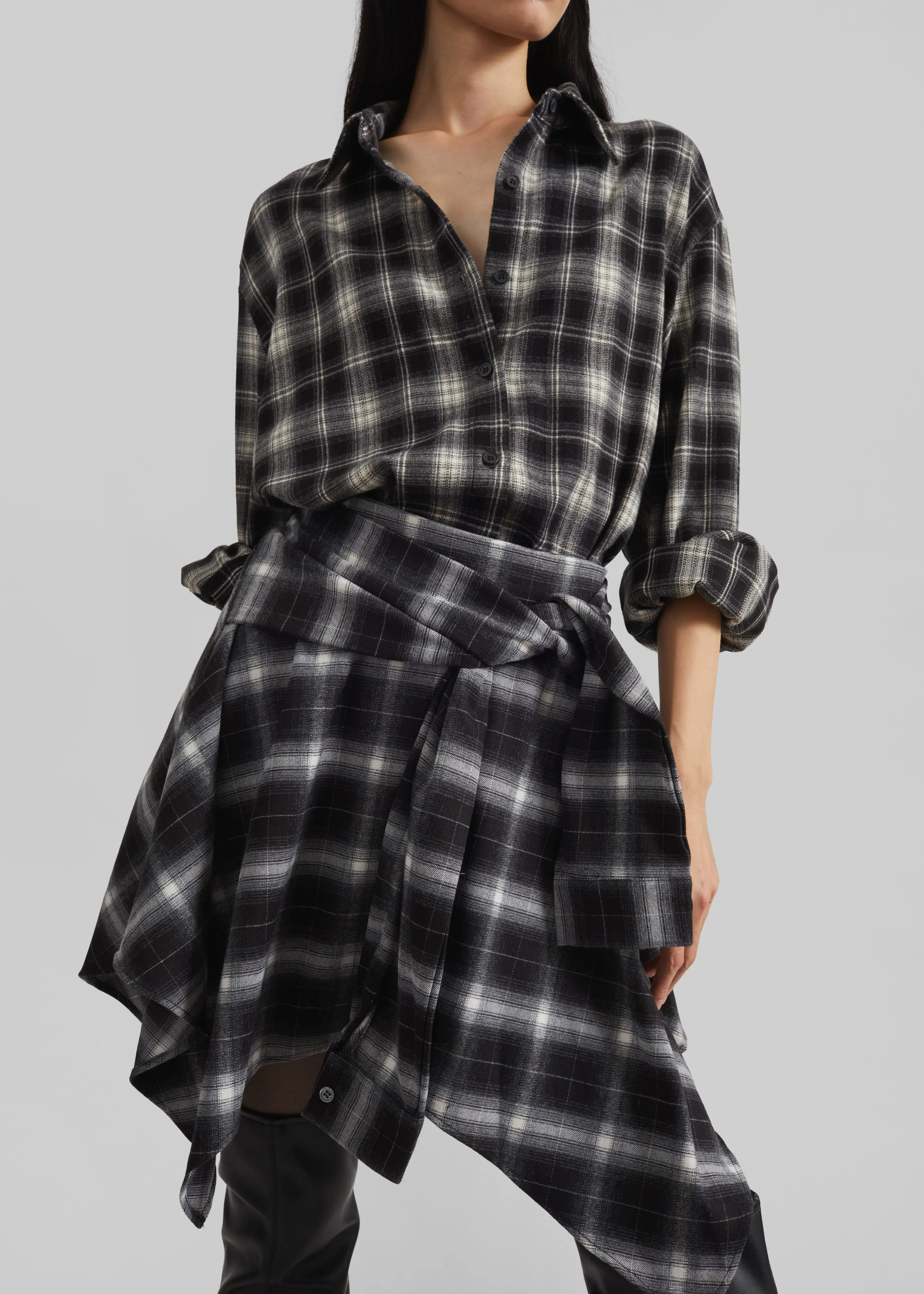 Alix Tie Skirt - Black Plaid sold by Frankie Shop product image thumbnail 2