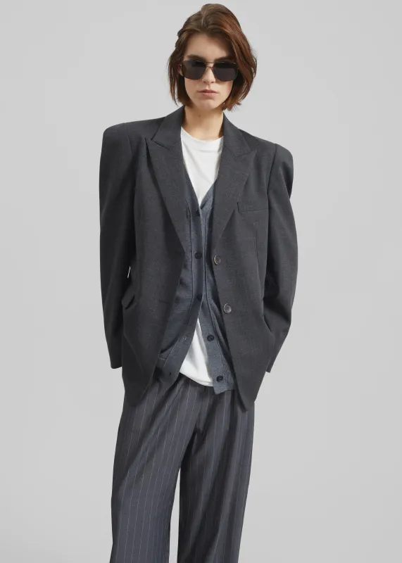Dalfsen Blazer - Dark Grey Melange sold by Frankie Shop