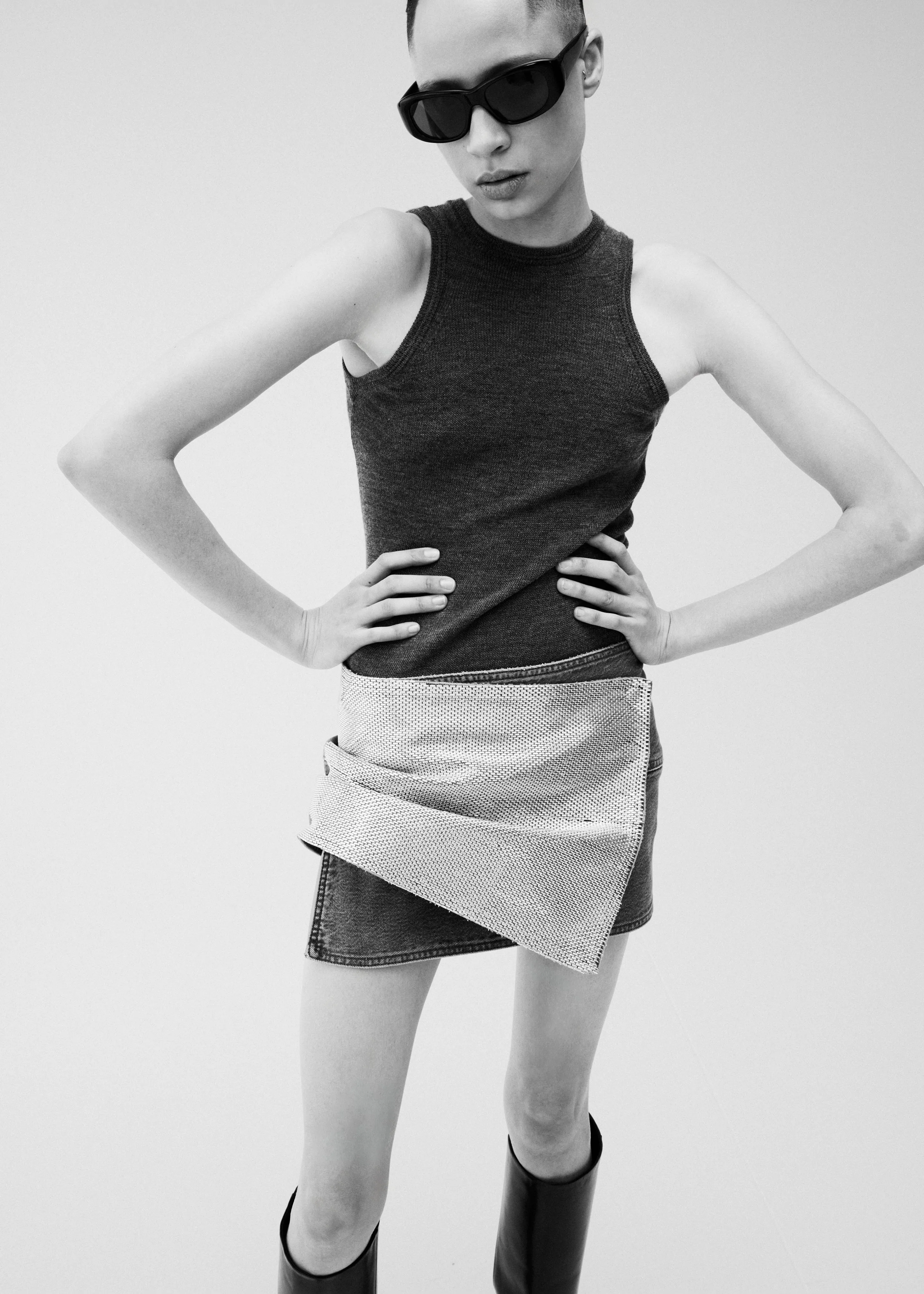 Haikure May Skirt - Stapled Black sold by Frankie Shop