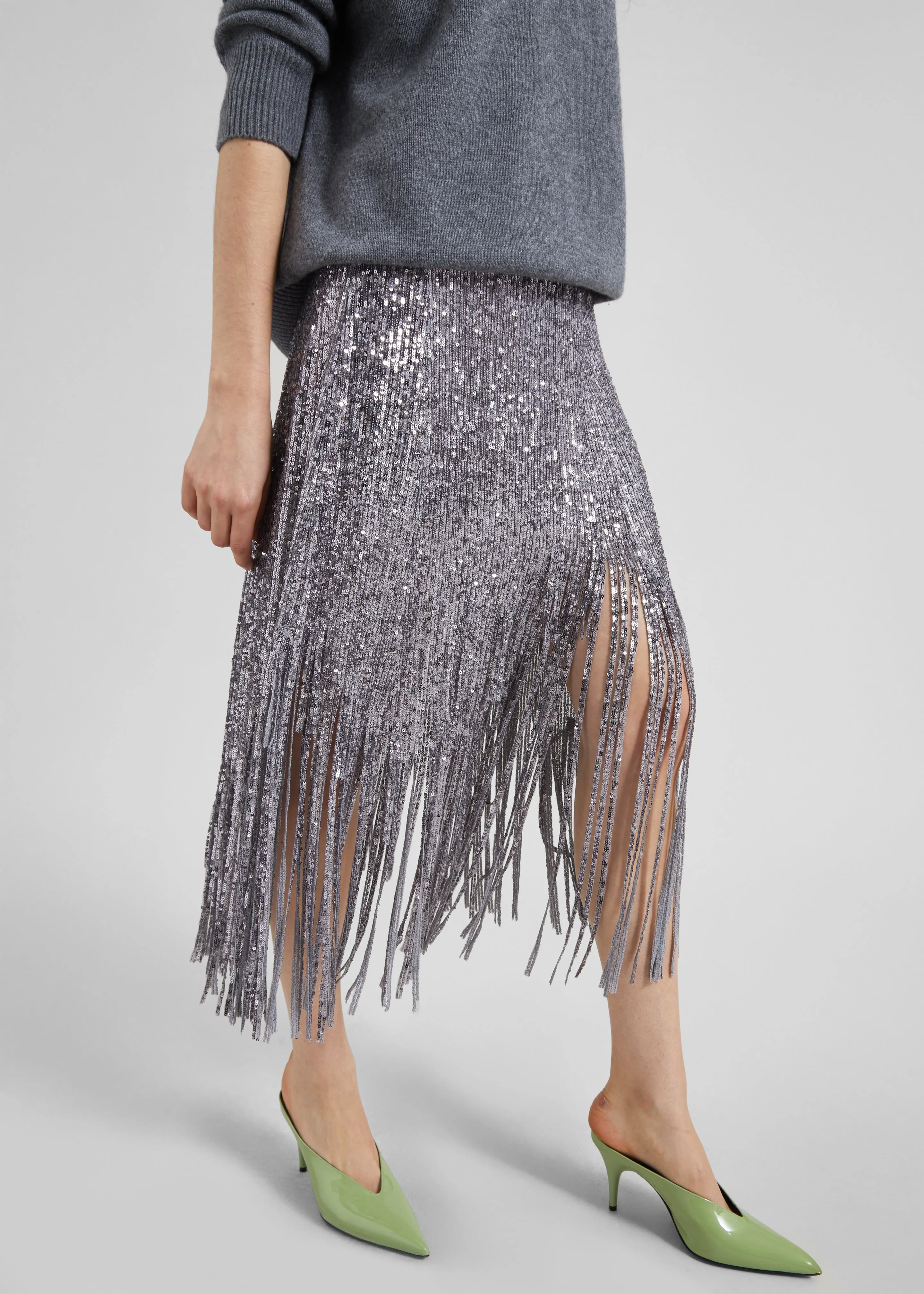 Bevza Sunbeams Skirt - Steel Grey sold by Frankie Shop