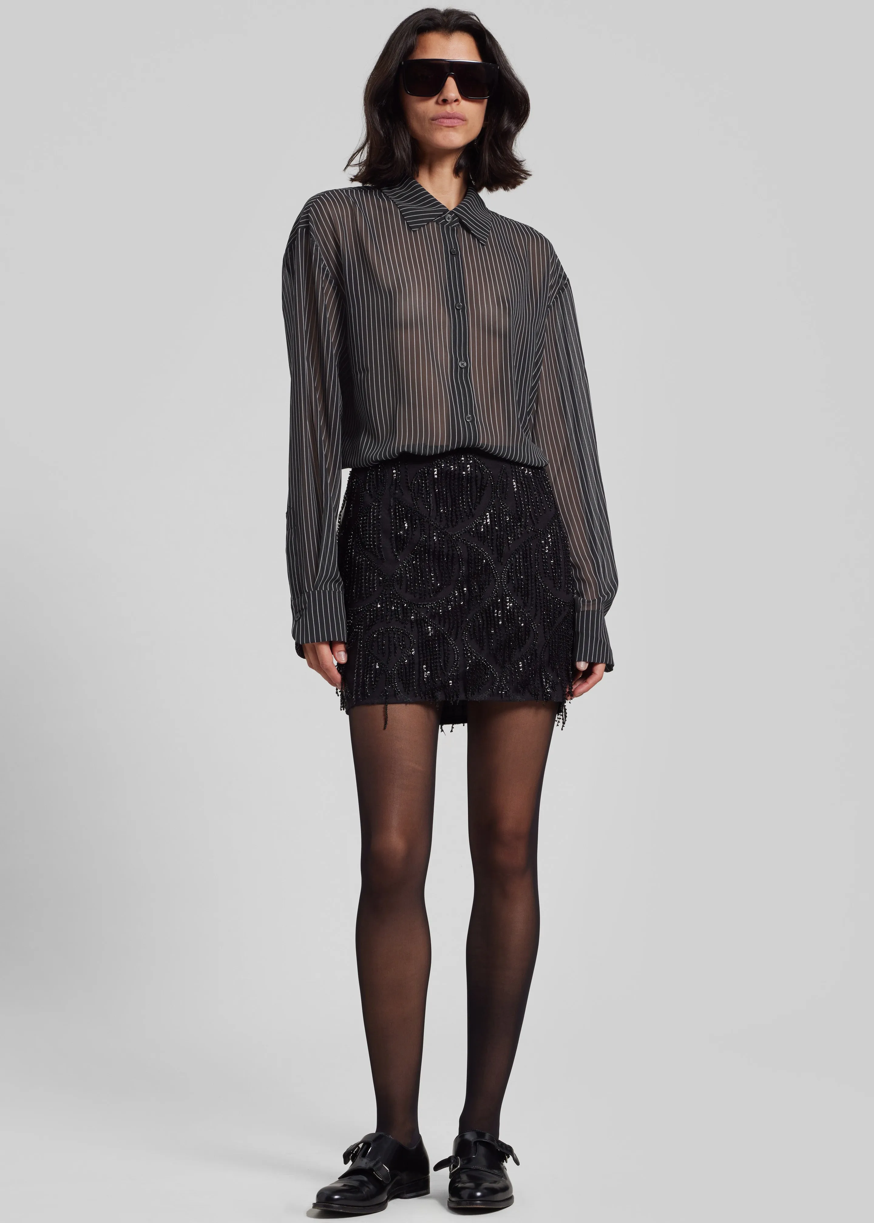 Rotate Sequins Mini Skirt - Black sold by Frankie Shop product image thumbnail 2