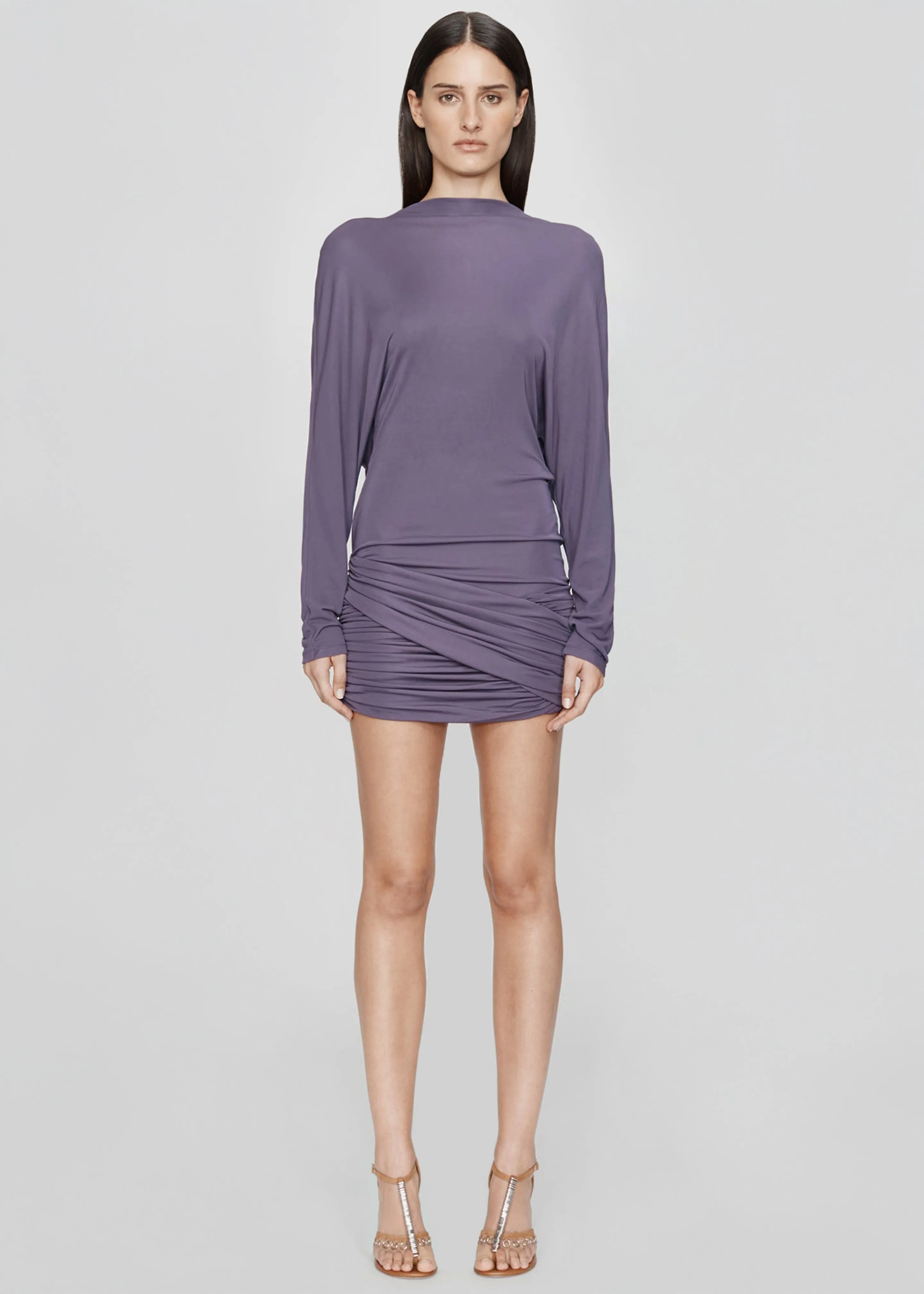 Christopher Esber Luna Draped Jersey Mini Dress - Washed Violet sold by Frankie Shop product image thumbnail 5