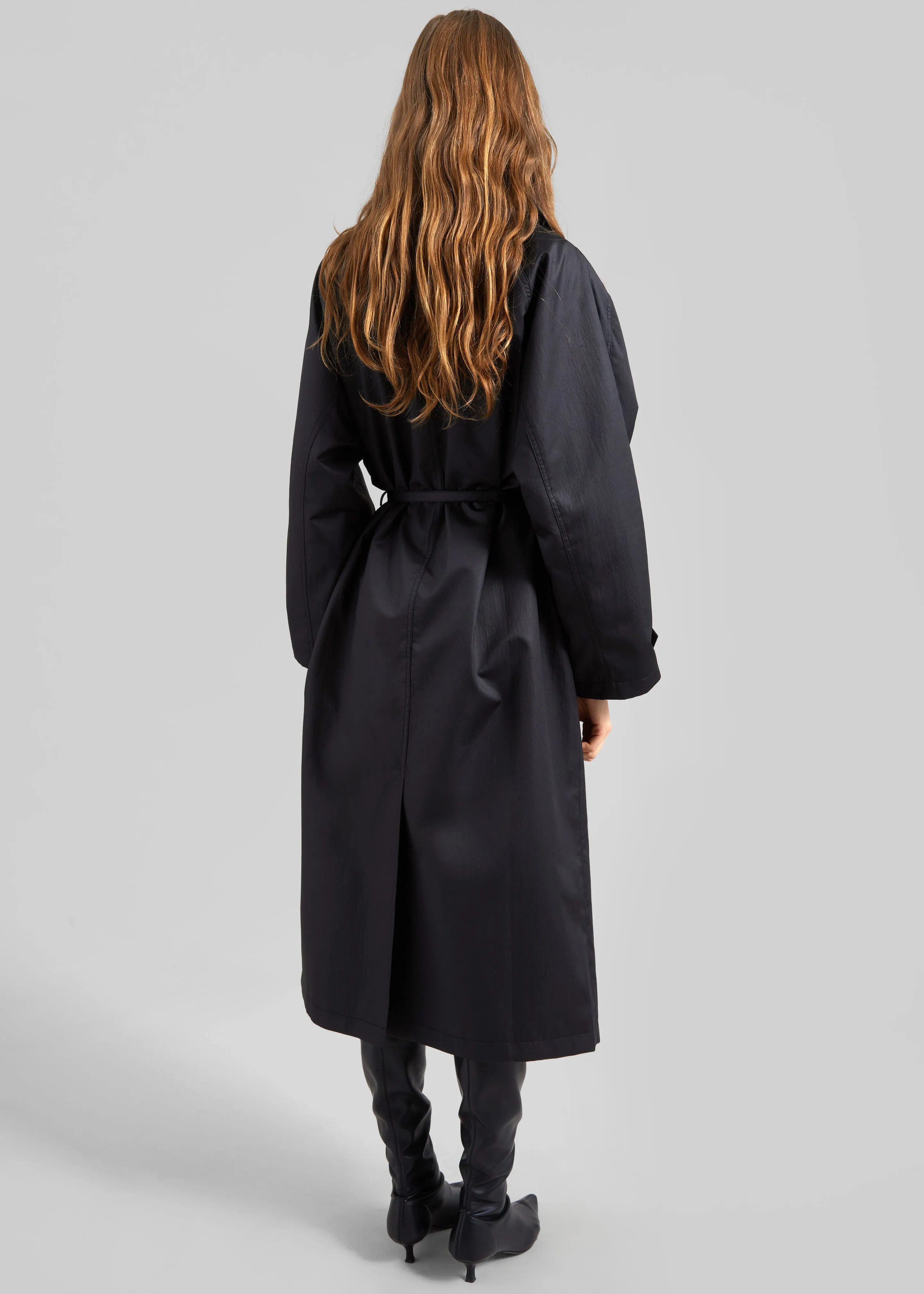 Valence Textured Trench Coat - Black sold by Frankie Shop product image thumbnail 5