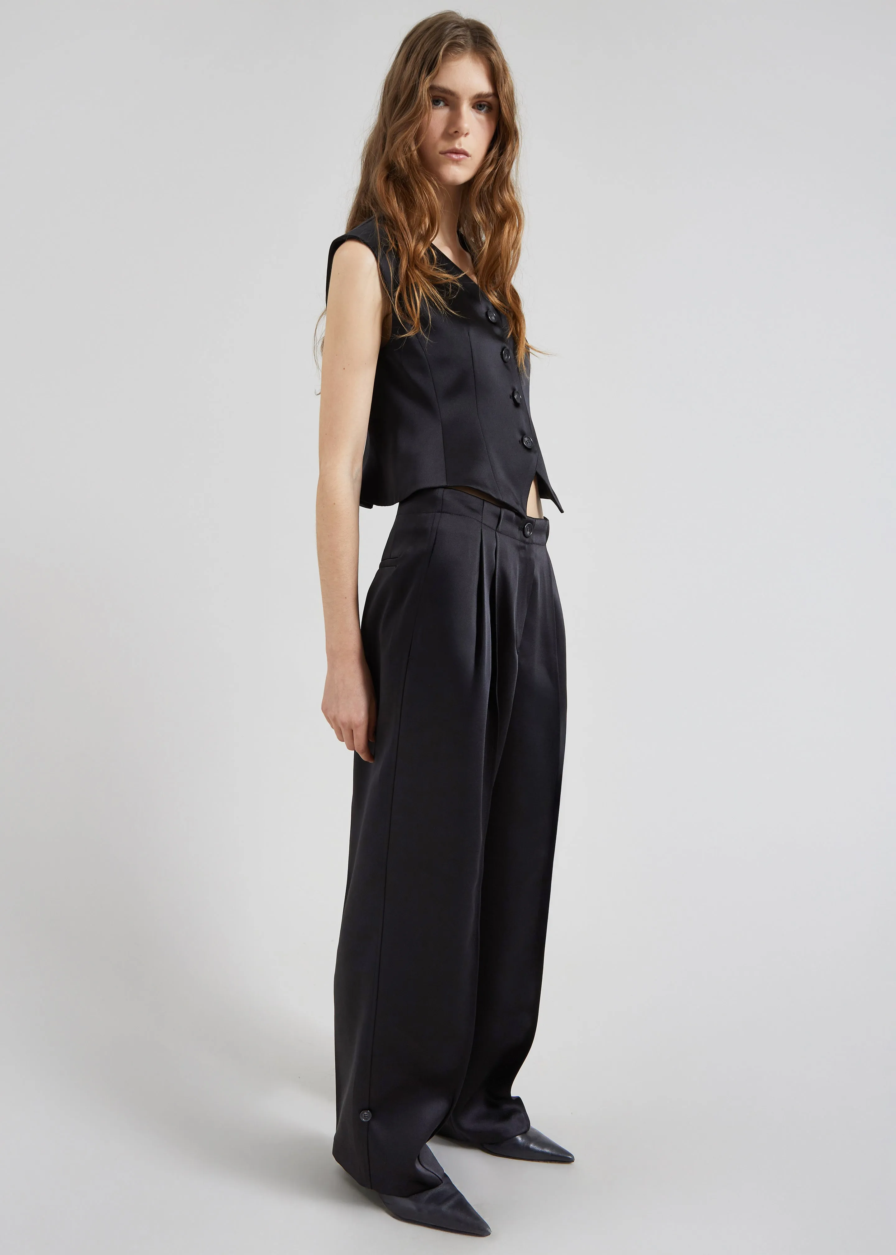 Rui Satin Vest - Black sold by Frankie Shop product image thumbnail 5