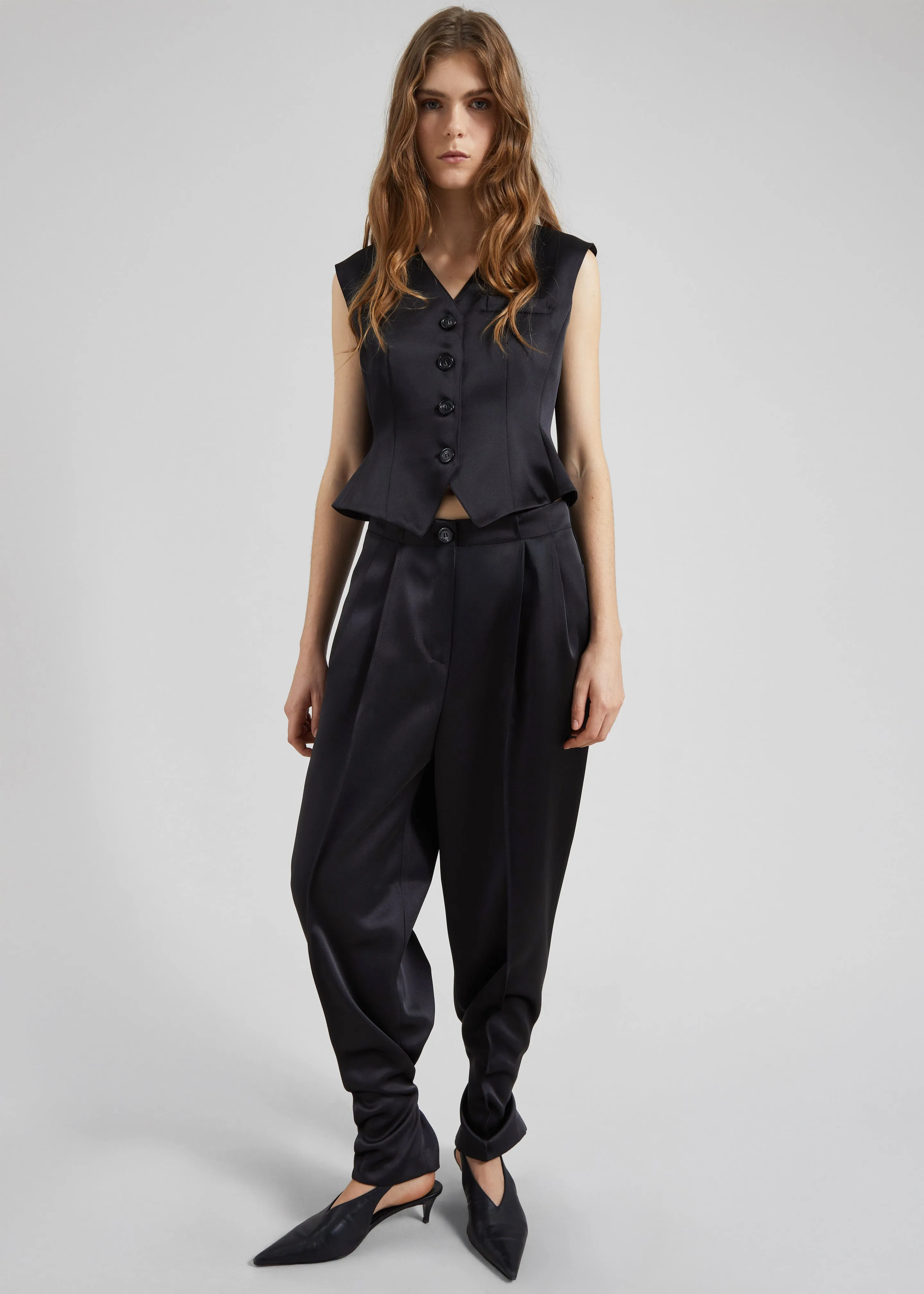 Rui Satin Vest - Black sold by Frankie Shop product image thumbnail 4