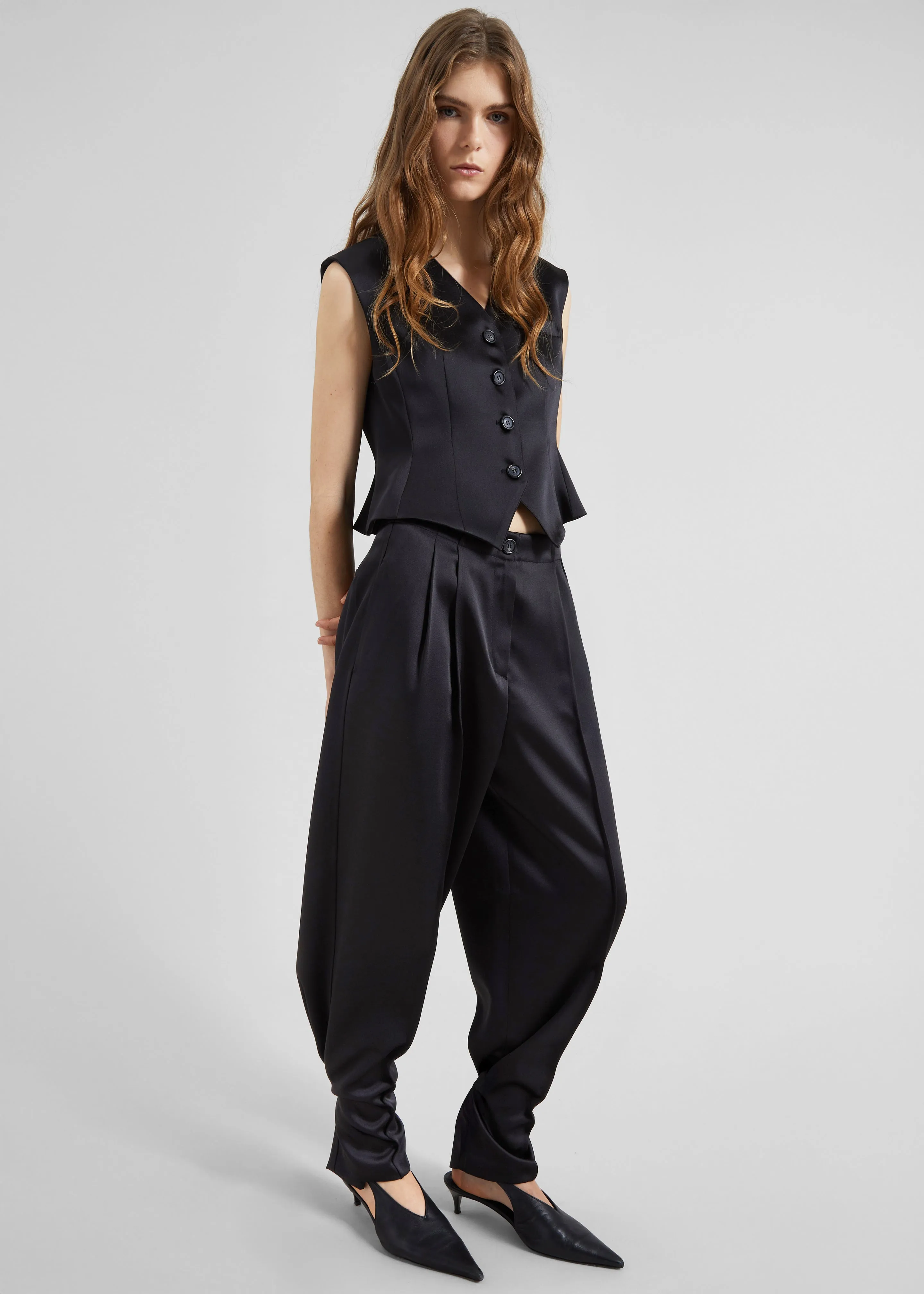 Rui Satin Vest - Black sold by Frankie Shop product image thumbnail 3