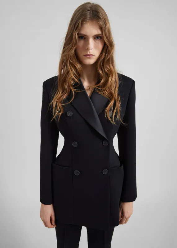 Dorotea Hourglass Smoking Blazer - Black sold by Frankie Shop