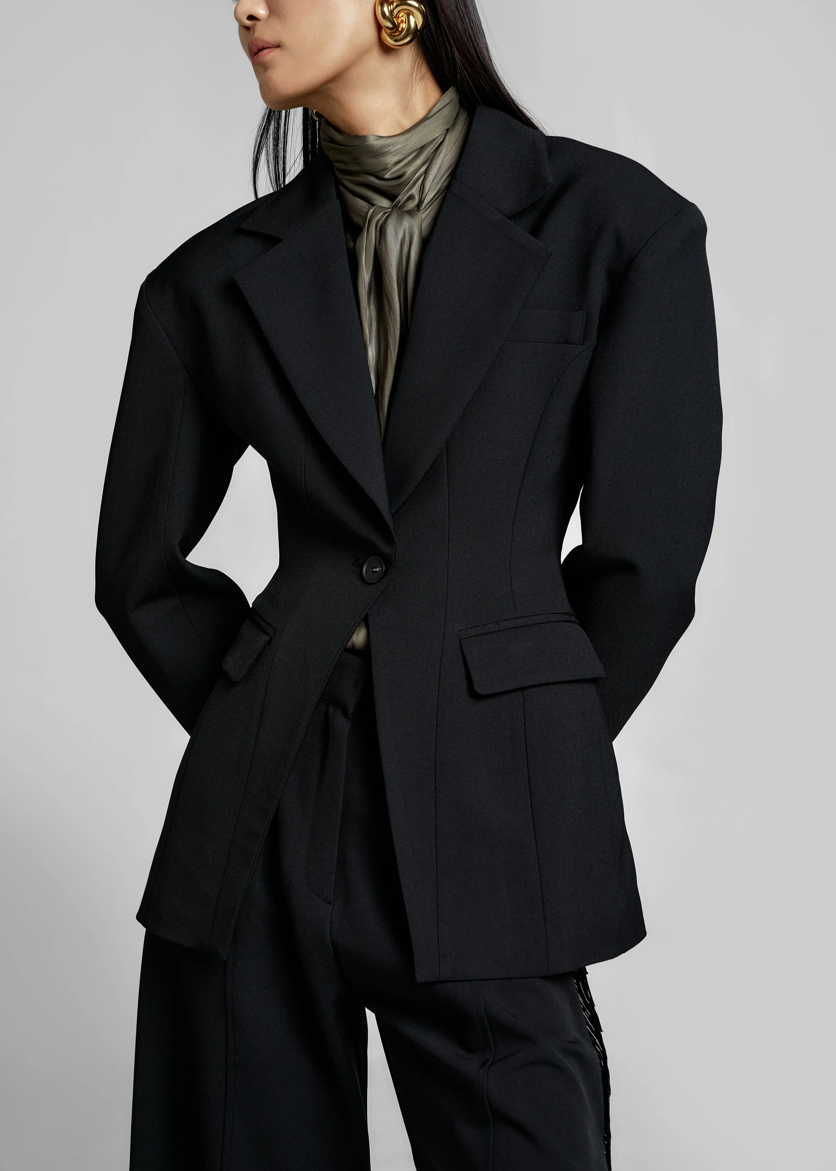 Bianca Hourglass Blazer - Black sold by Frankie Shop product image thumbnail 4