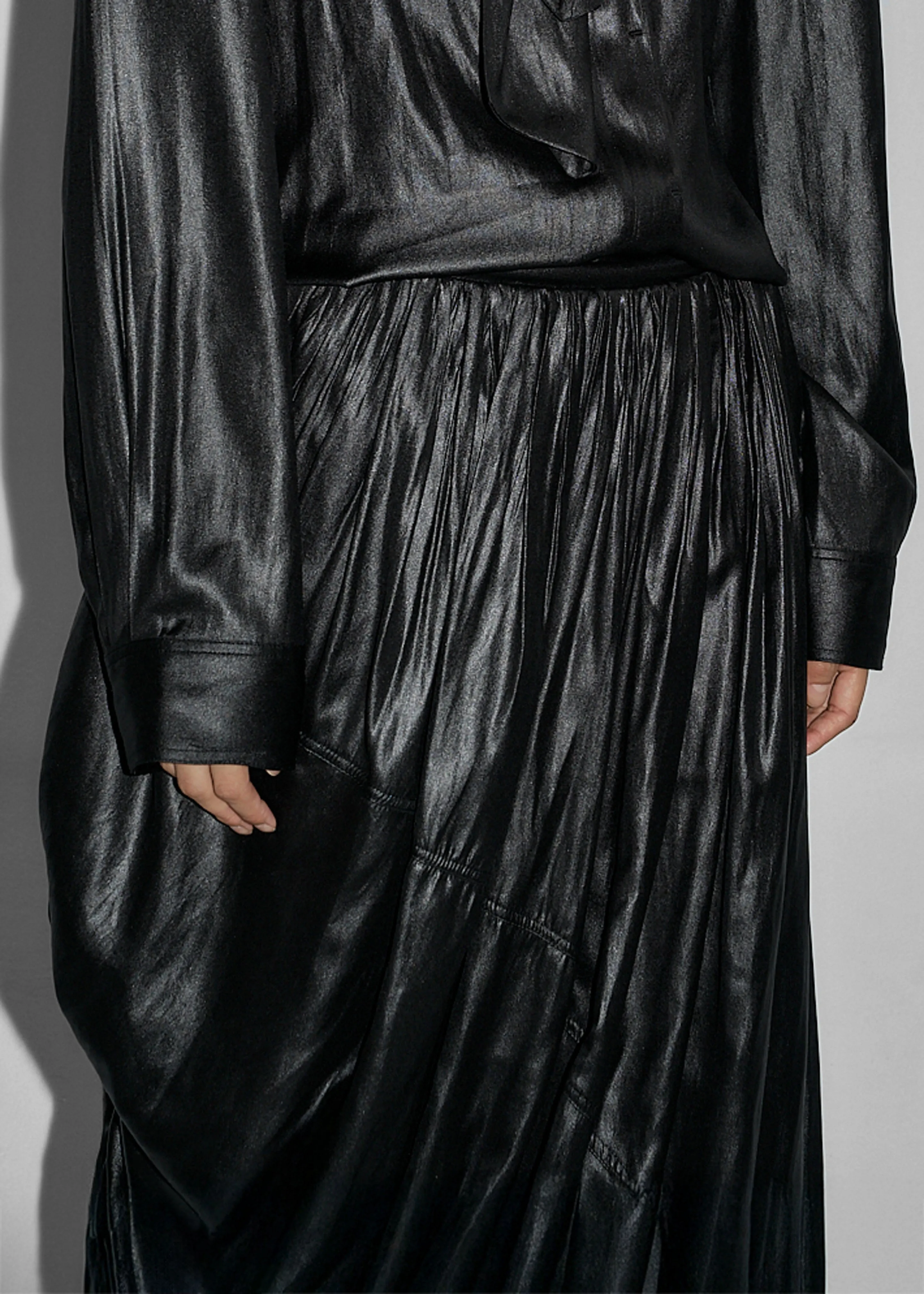 Mabillon Corded Draped Skirt - Black sold by Frankie Shop product image thumbnail 5
