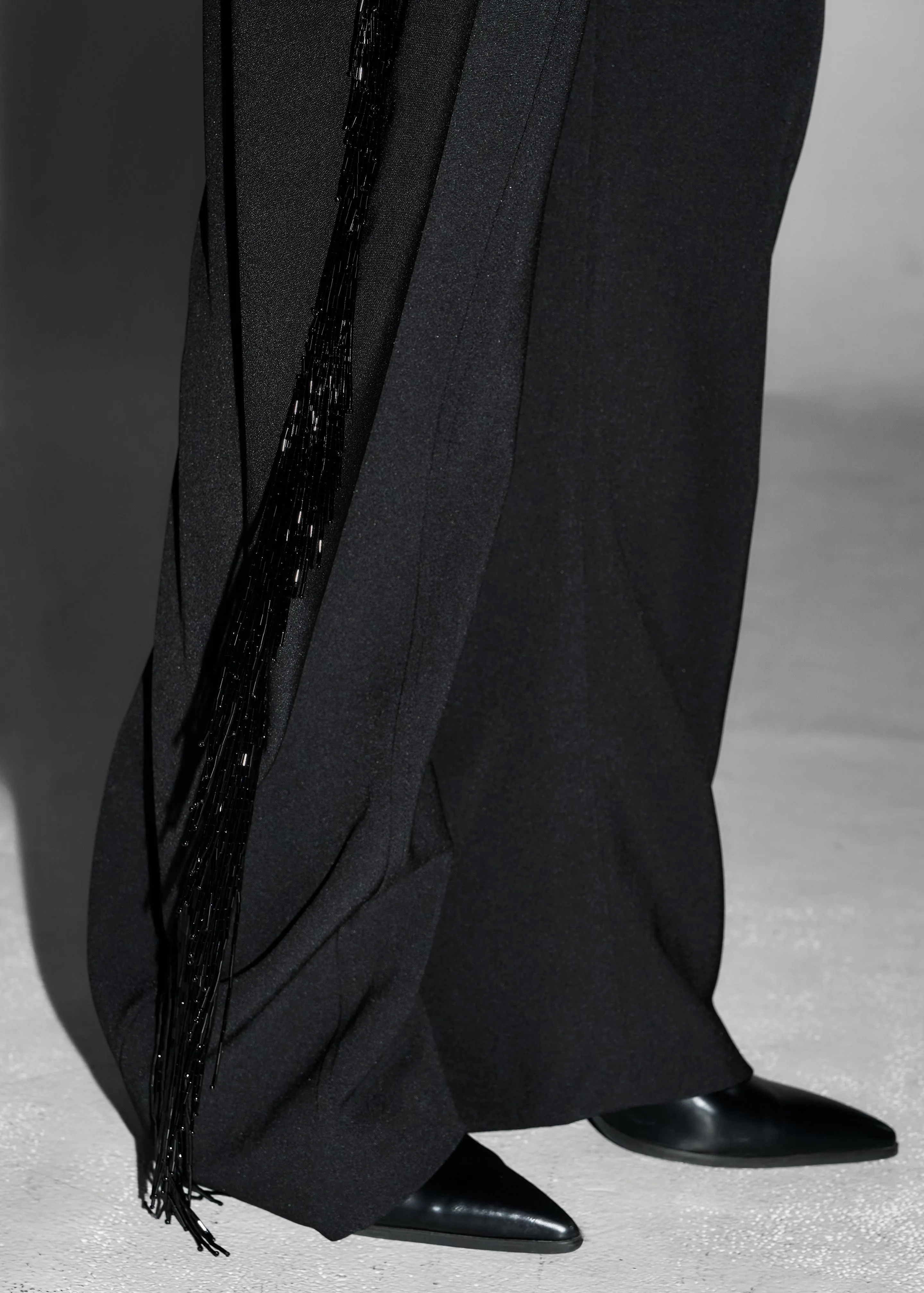 Bianca Fringed Barrel Leg Pants - Black sold by Frankie Shop product image thumbnail 4