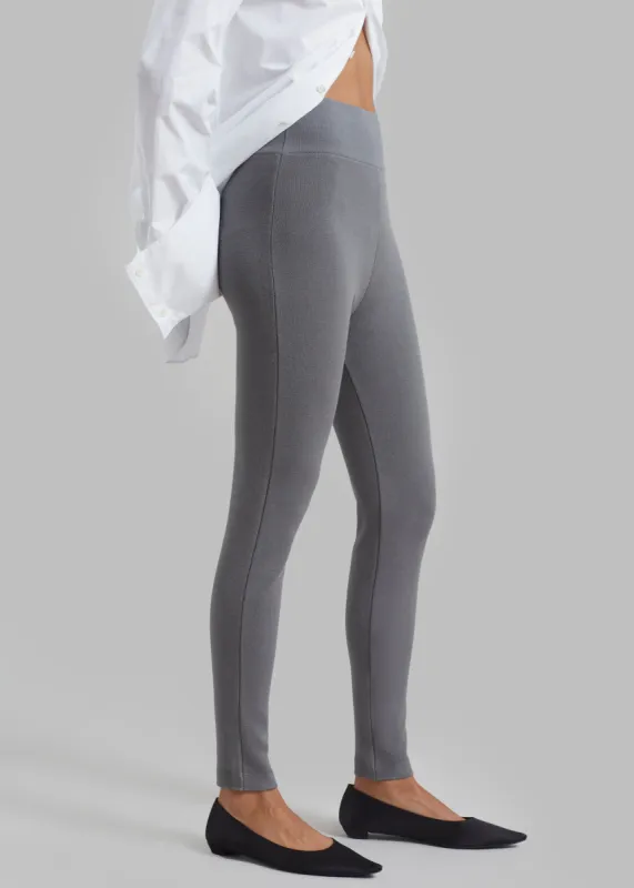 Cara Knit Leggings - Grey sold by Frankie Shop