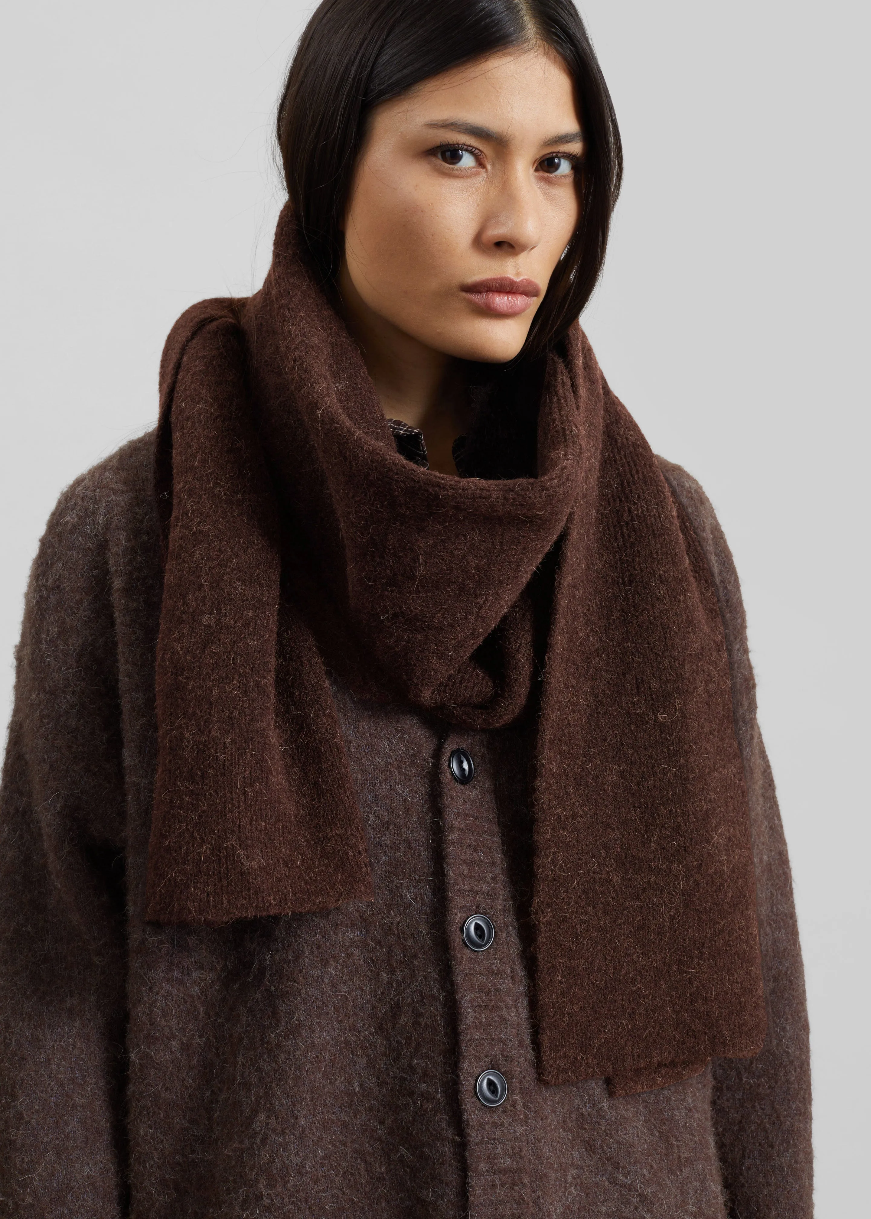 Samsøe Samsøe Nor X Scarf - Black Coffee sold by Frankie Shop product image thumbnail 3