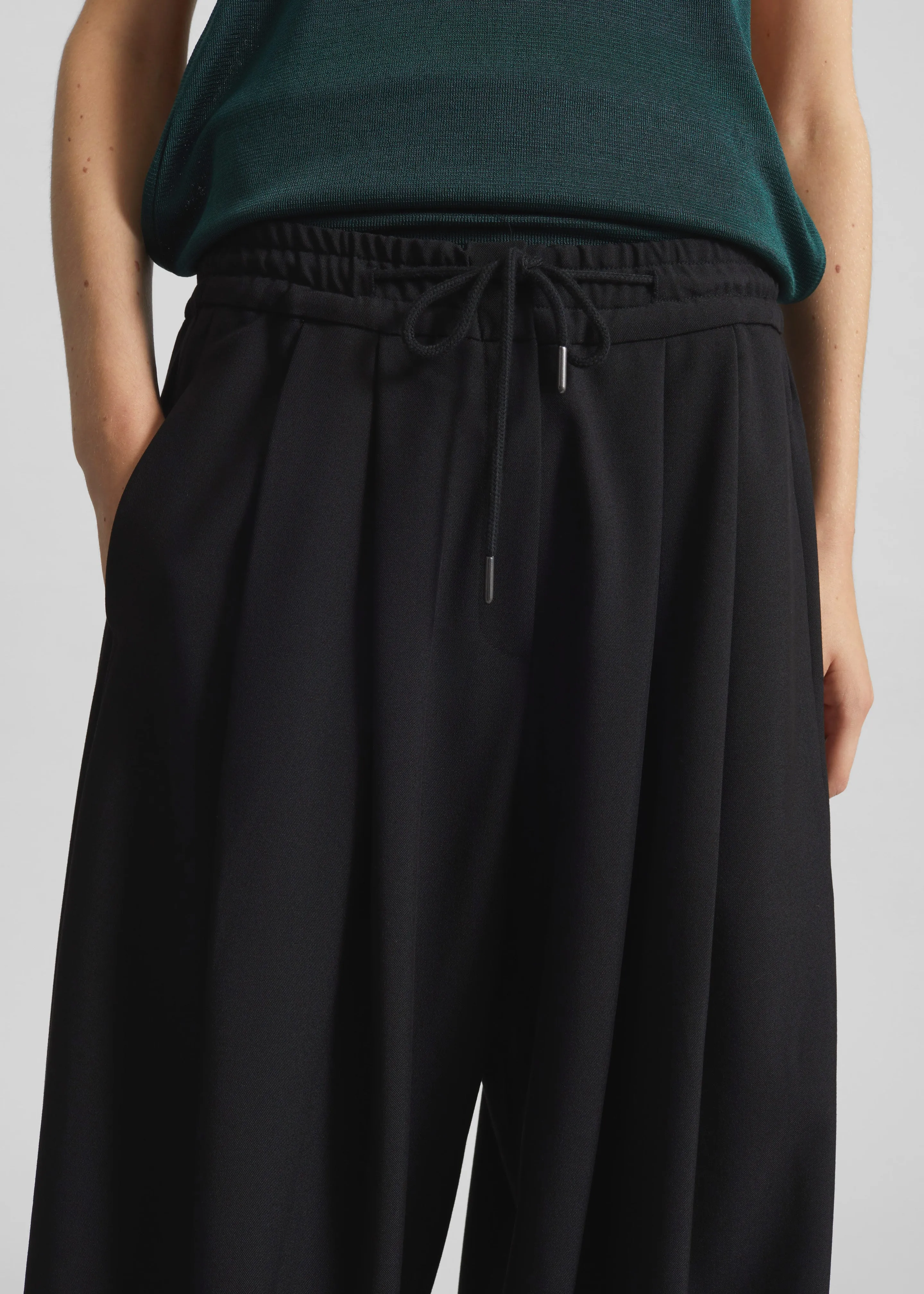 Corlen Pleated Wide Pants - Black sold by Frankie Shop product image thumbnail 2