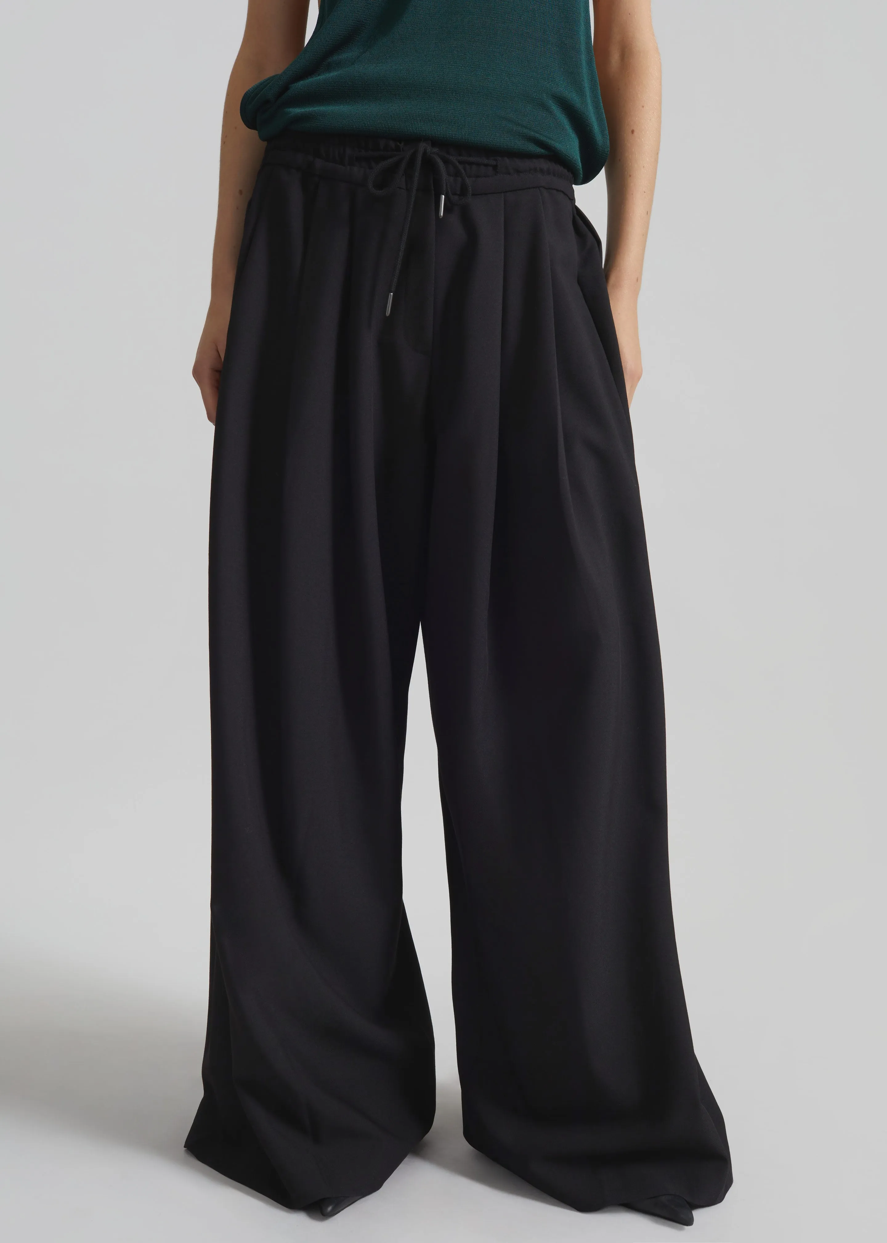 Corlen Pleated Wide Pants - Black sold by Frankie Shop product image thumbnail 3