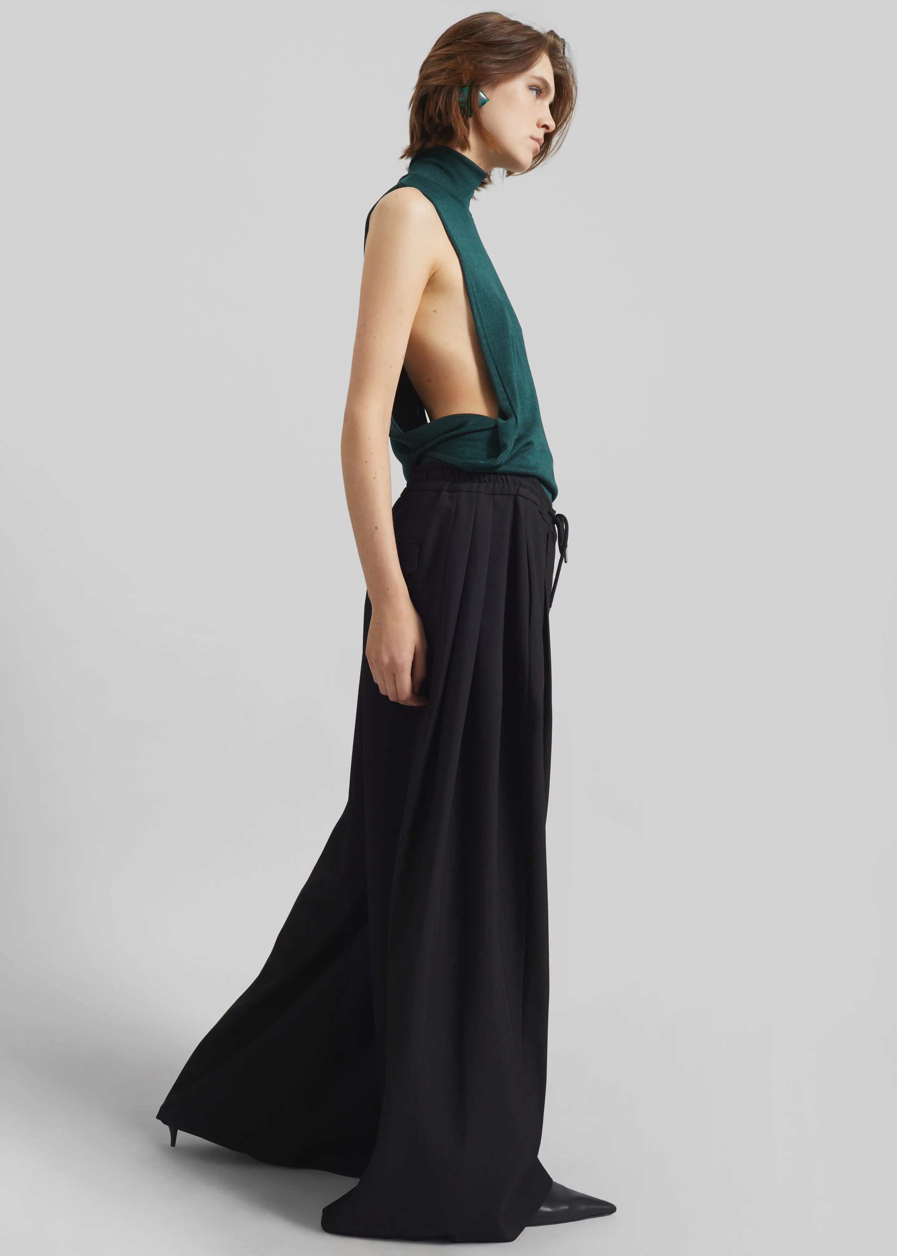 Corlen Pleated Wide Pants - Black sold by Frankie Shop product image thumbnail 4
