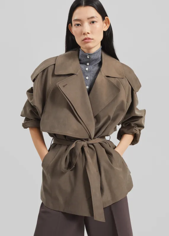 Vesoul Short Trench - Brown sold by Frankie Shop